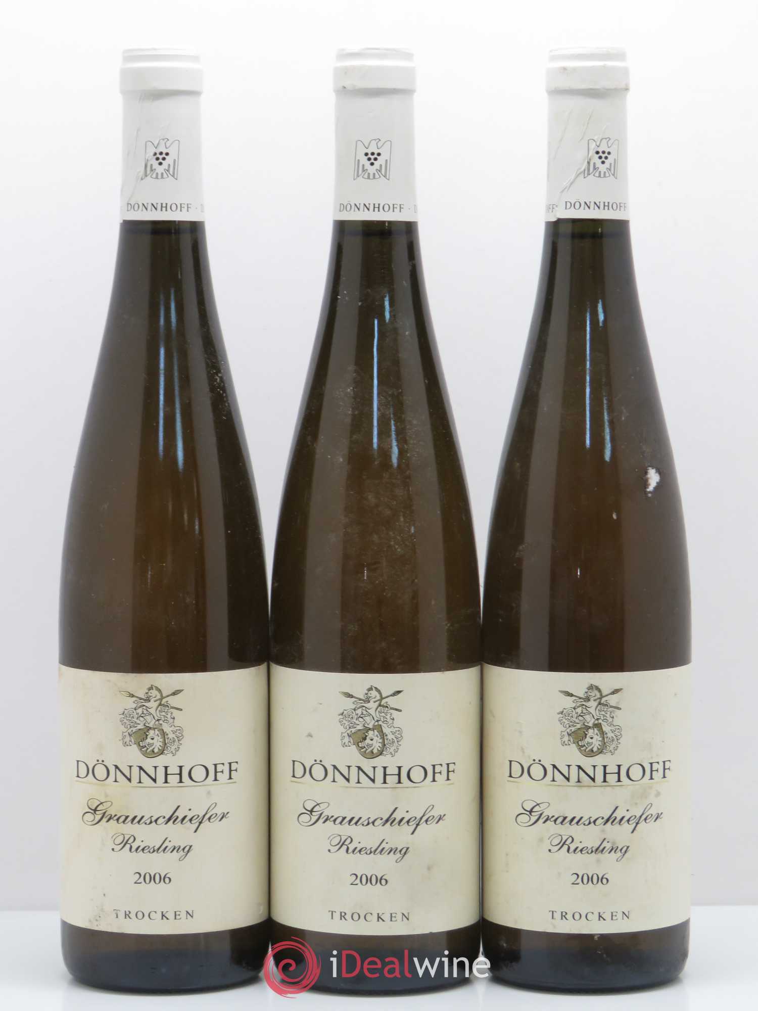 Allemagne Rheingau Riesling Grauschiefer Trocken Donhoff 2006 - Posten von 3 Flaschen - 0