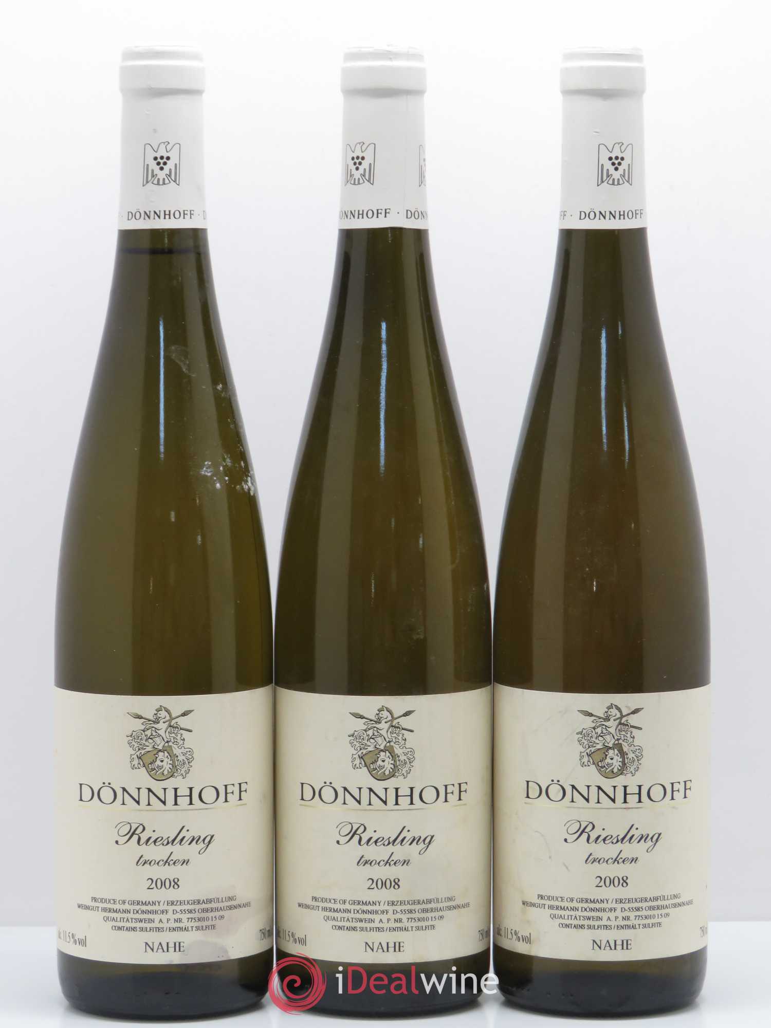 Allemagne Rheingau Riesling Trocken Donhoff 2008 - Posten von 3 Flaschen - 0