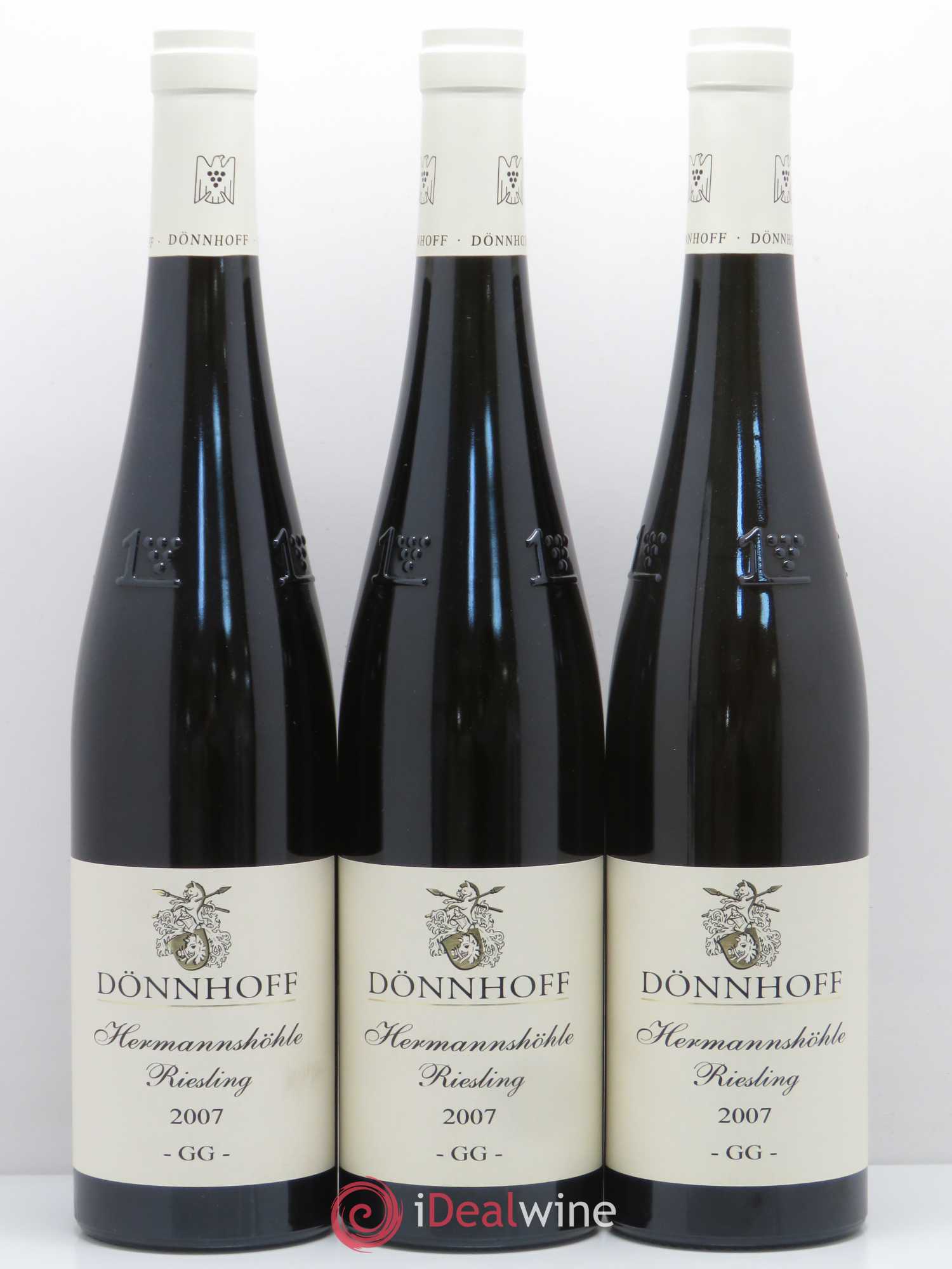 Allemagne Rheingau Hermannshole Riesling GG Grand Cru Herman Donhoff 2007 - Posten von 3 Flaschen - 0