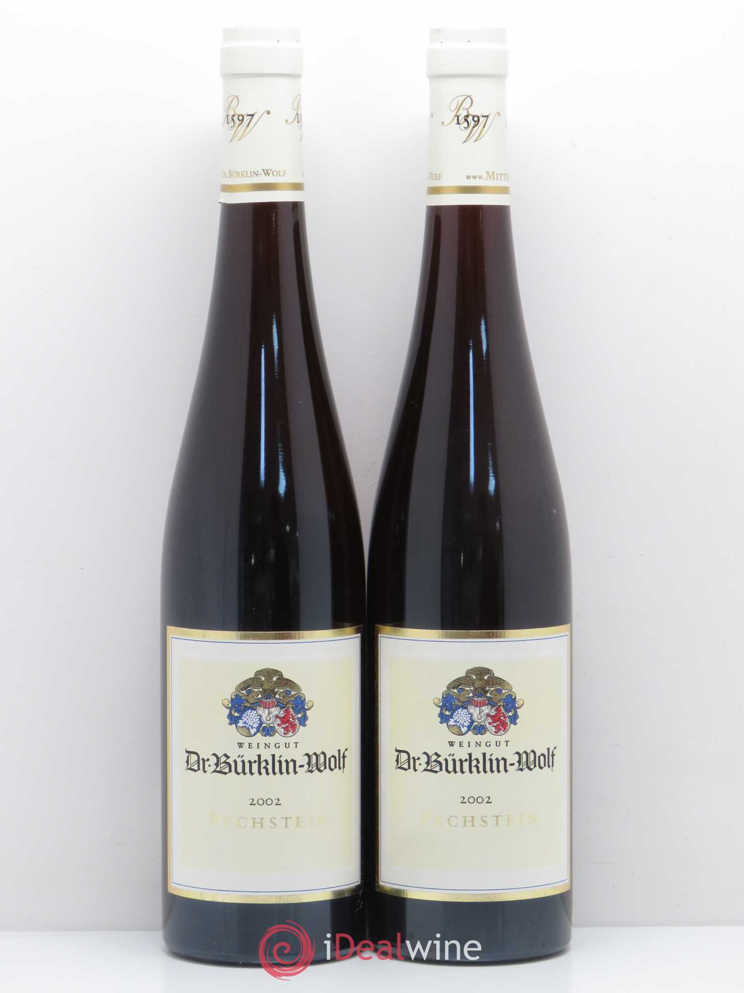 Allemagne Rheingau Pfalz Forster Pechstein Riesling Trocken Dr Burkling Wolf 2002 - Posten von 2 Flaschen - 0
