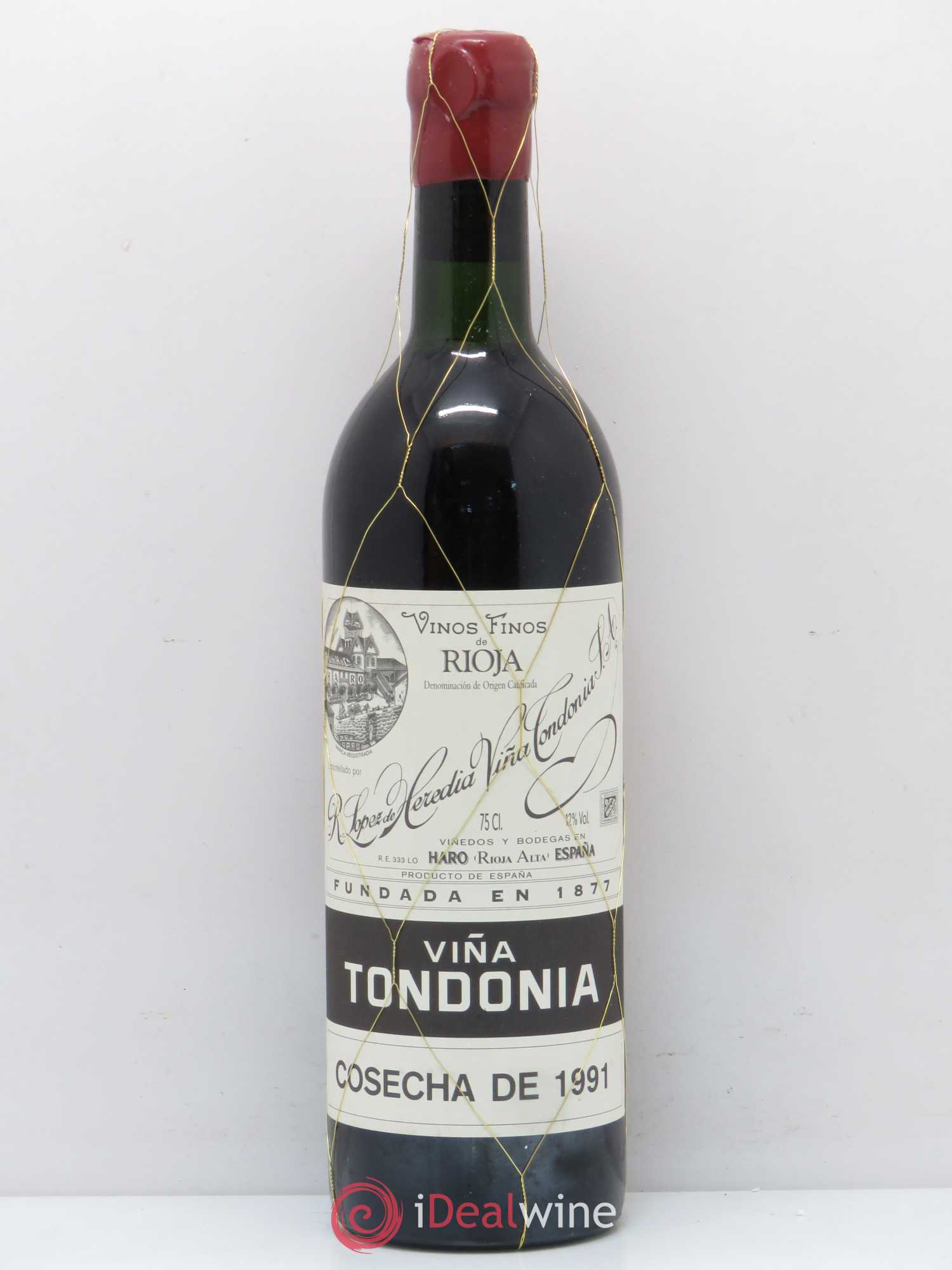 Rioja DOCA Reserva Vina Tondonia R. Lopez de Heredia Gran Reserva 1991 - Lot de 1 bouteille - 0