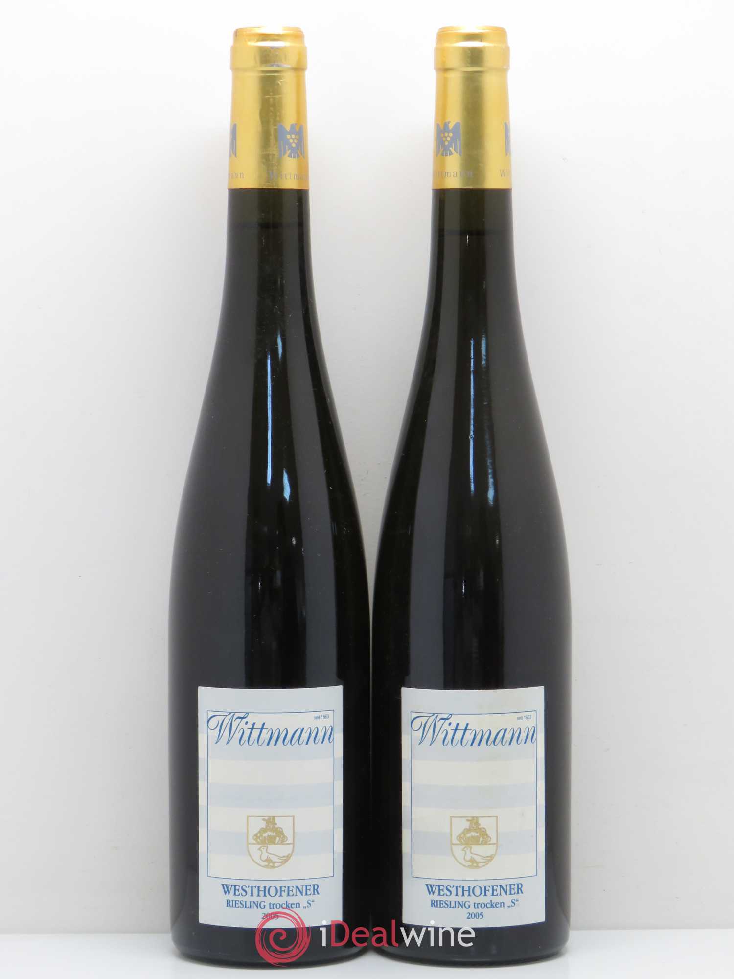 Allemagne Rheingau Westhofener Riesling Trocken S Goldkapsel Wittmann 2005 - Posten von 2 Flaschen - 0