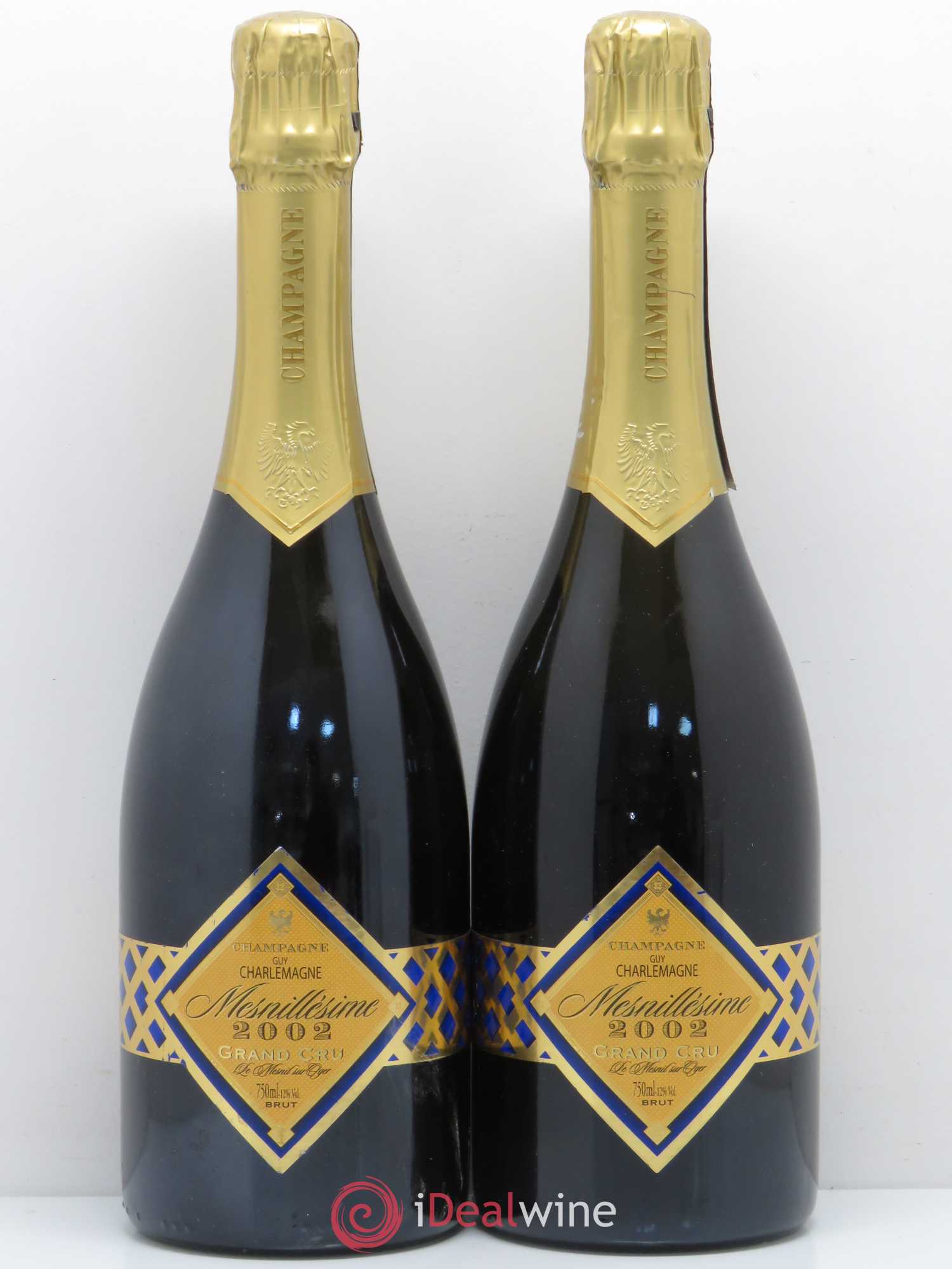Champagne Grand Cru Guy Charlemagne 2002 - Posten von 2 Flaschen - 0