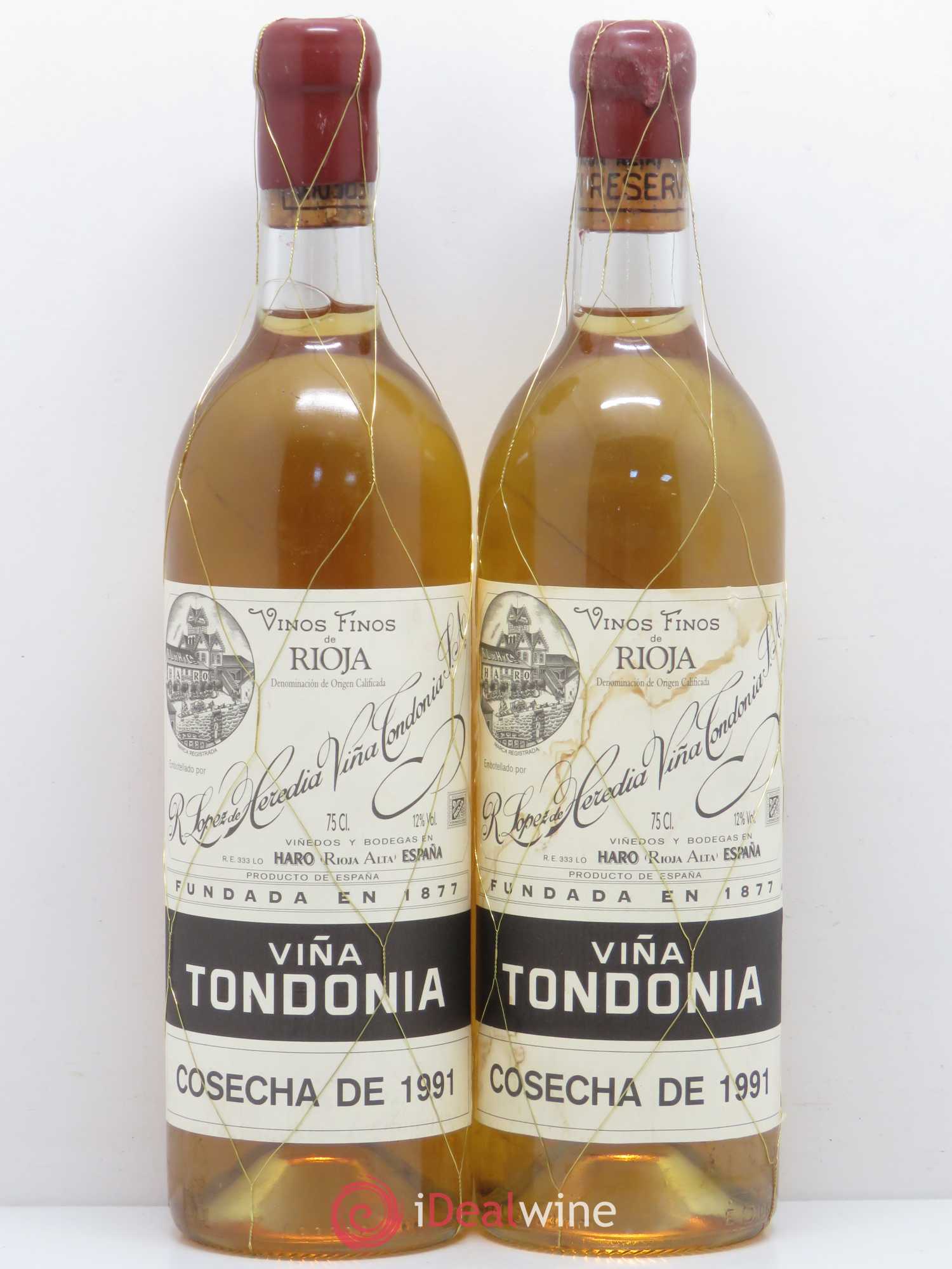 Rioja DOCA Vina Tondonia Gran Reserva Lopez de Heredia 1991 - Lotto di 2 bottiglie - 0