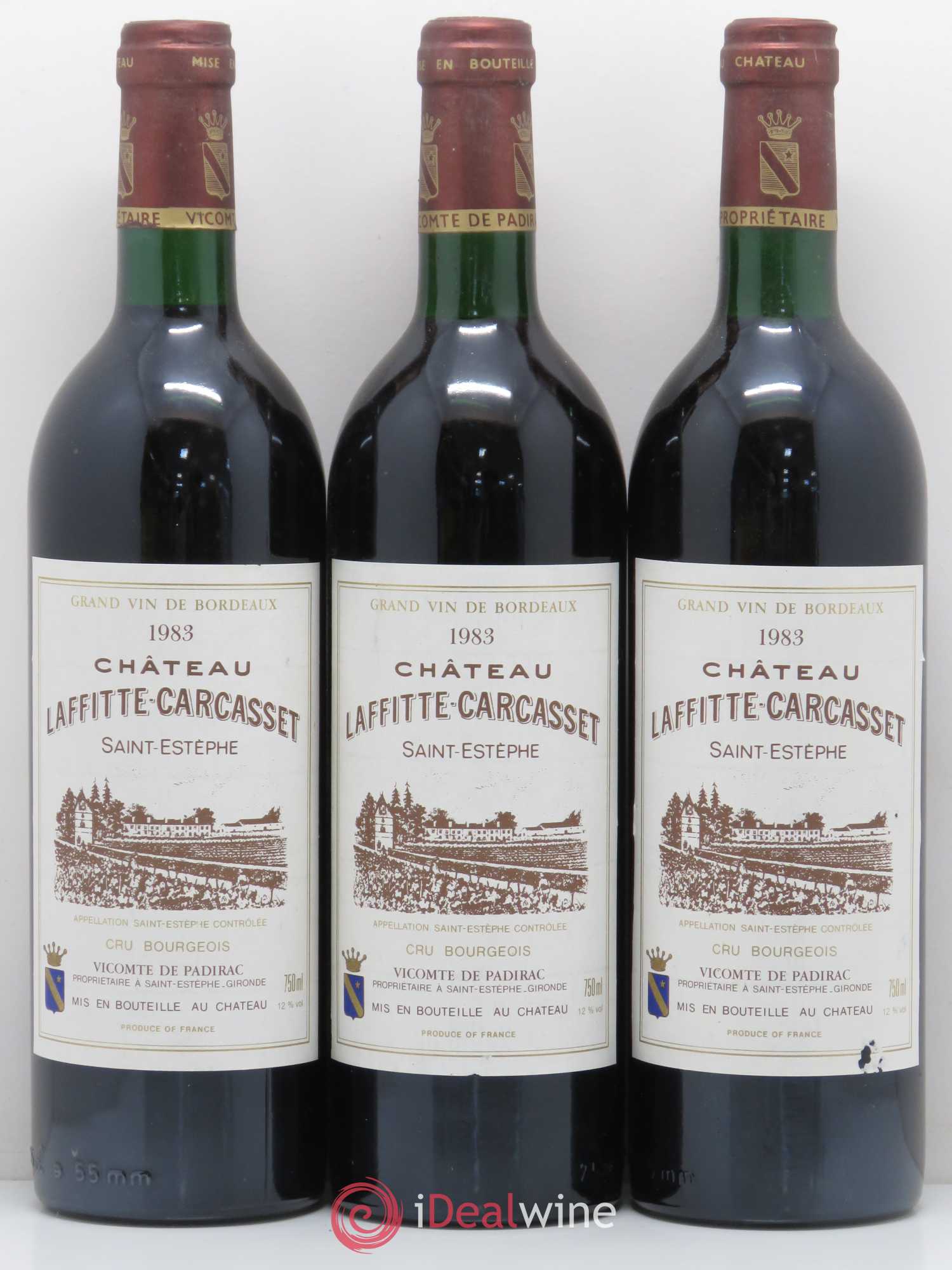 Château Laffitte Carcasset Cru Bourgeois 1983 - Lot de 6 bouteilles - 2
