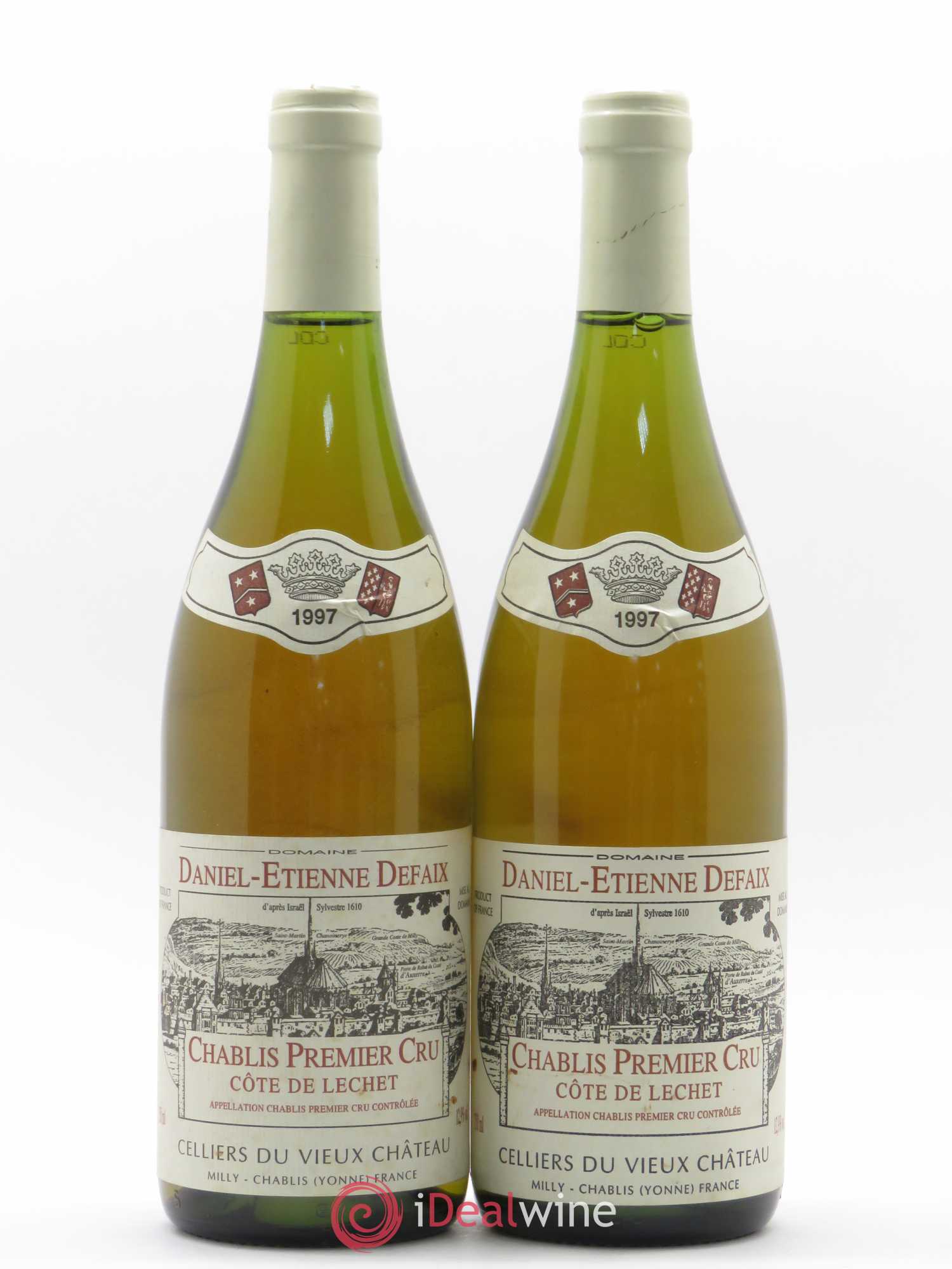 Chablis 1er Cru Côte de Lechet Daniel-Etienne Defaix 1997 - Posten von 2 Flaschen - 0
