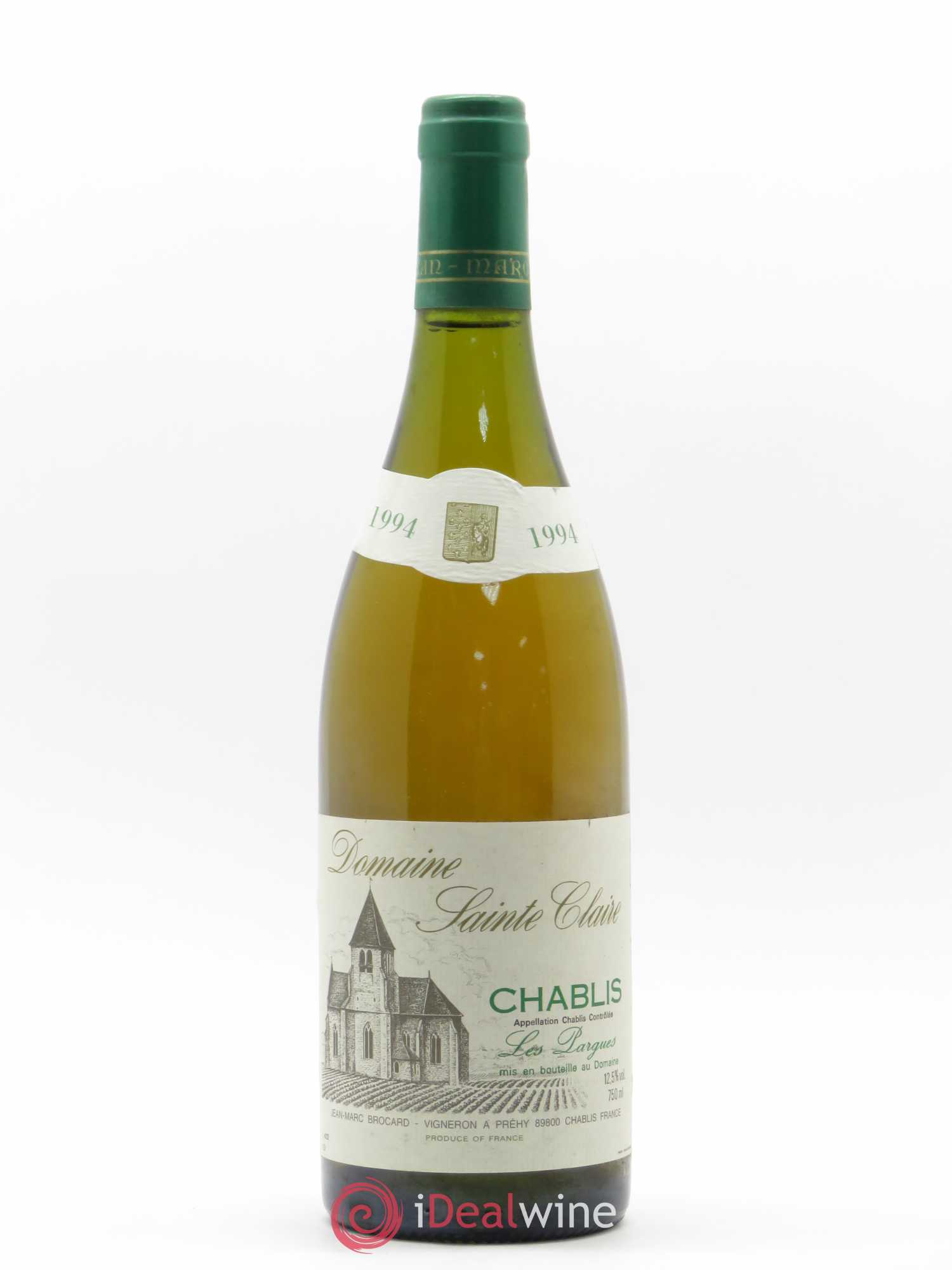Chablis Les Pargues Domaine Sainte Claire Jean-Marc Brocard 1994 - Posten von 1 Flasche - 0