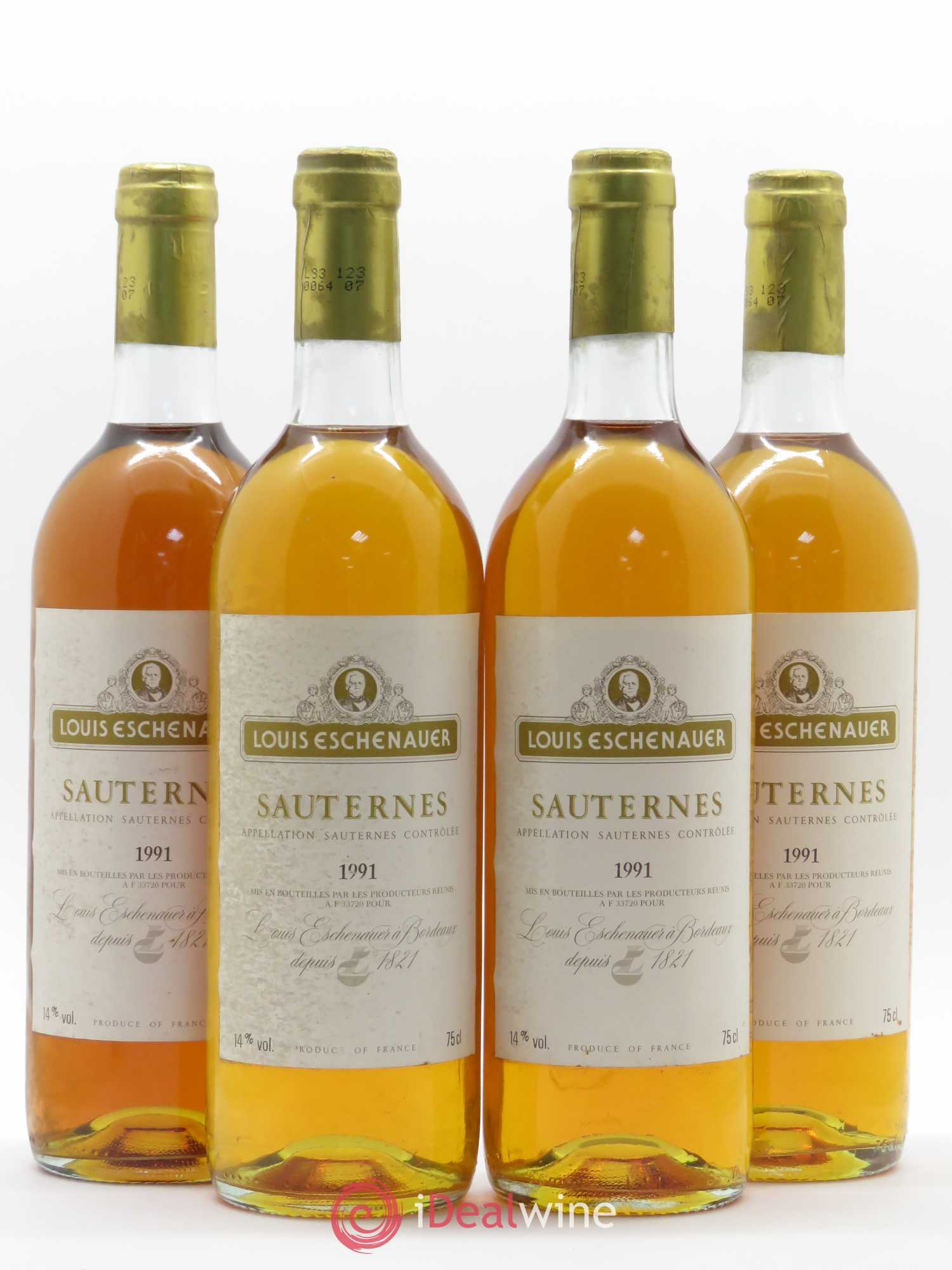 Sauternes Sauternes Louis Eschenauer 1991 - Lotto di 4 bottiglie - 0