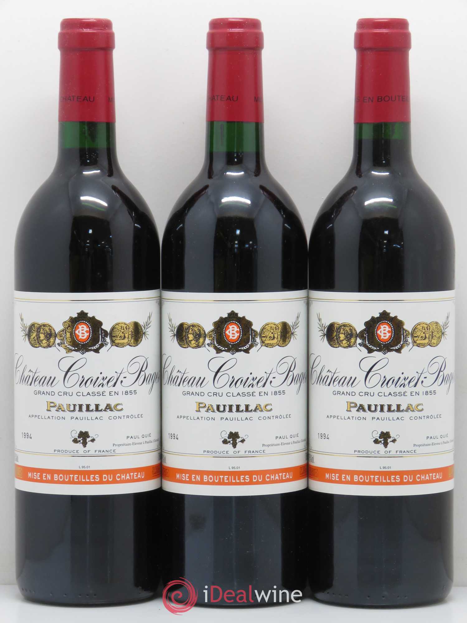 Château Croizet Bages 5ème Grand Cru Classé 1994 - Lot de 6 bouteilles - 2