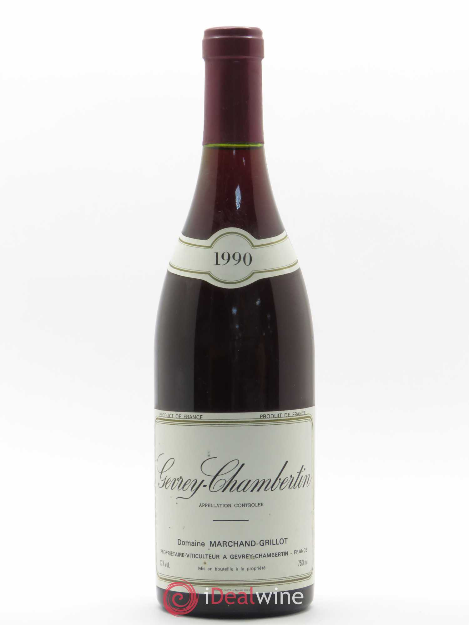 Gevrey-Chambertin Marchand Grillot 1990 - Lot de 1 bouteille - 0