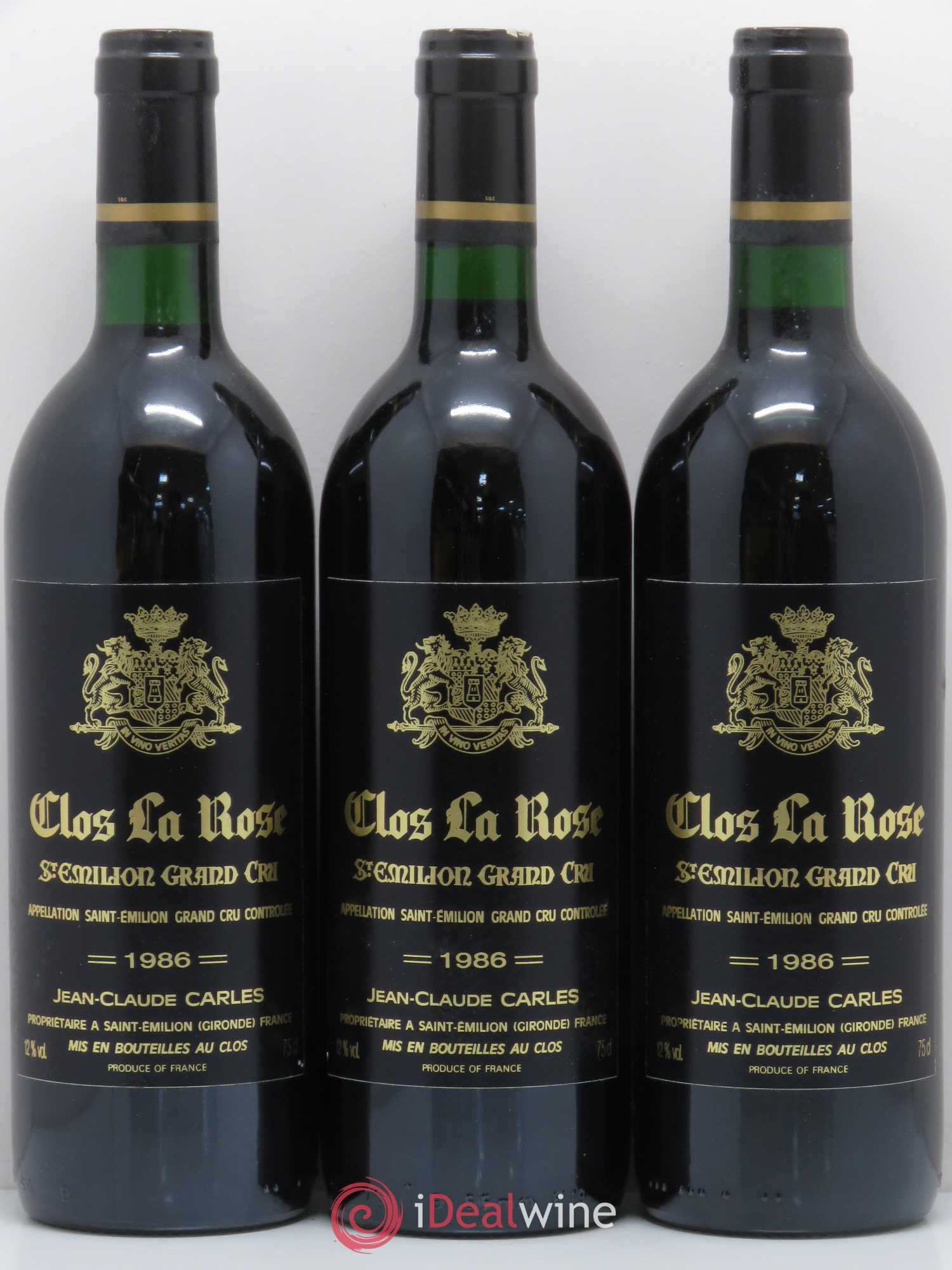 Saint-Émilion Grand Cru Clos De La Rose (sans prix de réserve) 1986 - Posten von 6 Flaschen - 2