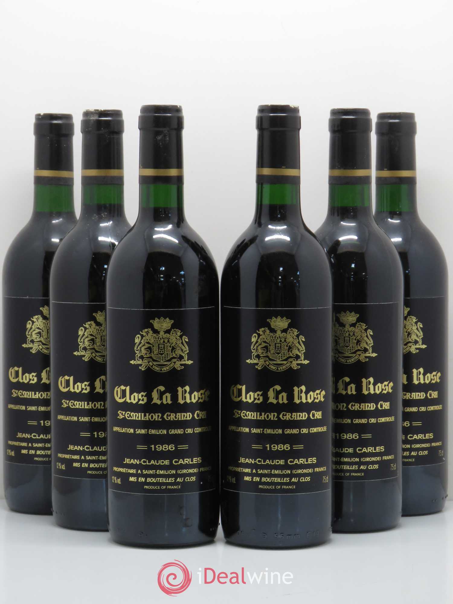 Saint-Émilion Grand Cru Clos De La Rose (sans prix de réserve) 1986 - Posten von 6 Flaschen - 0