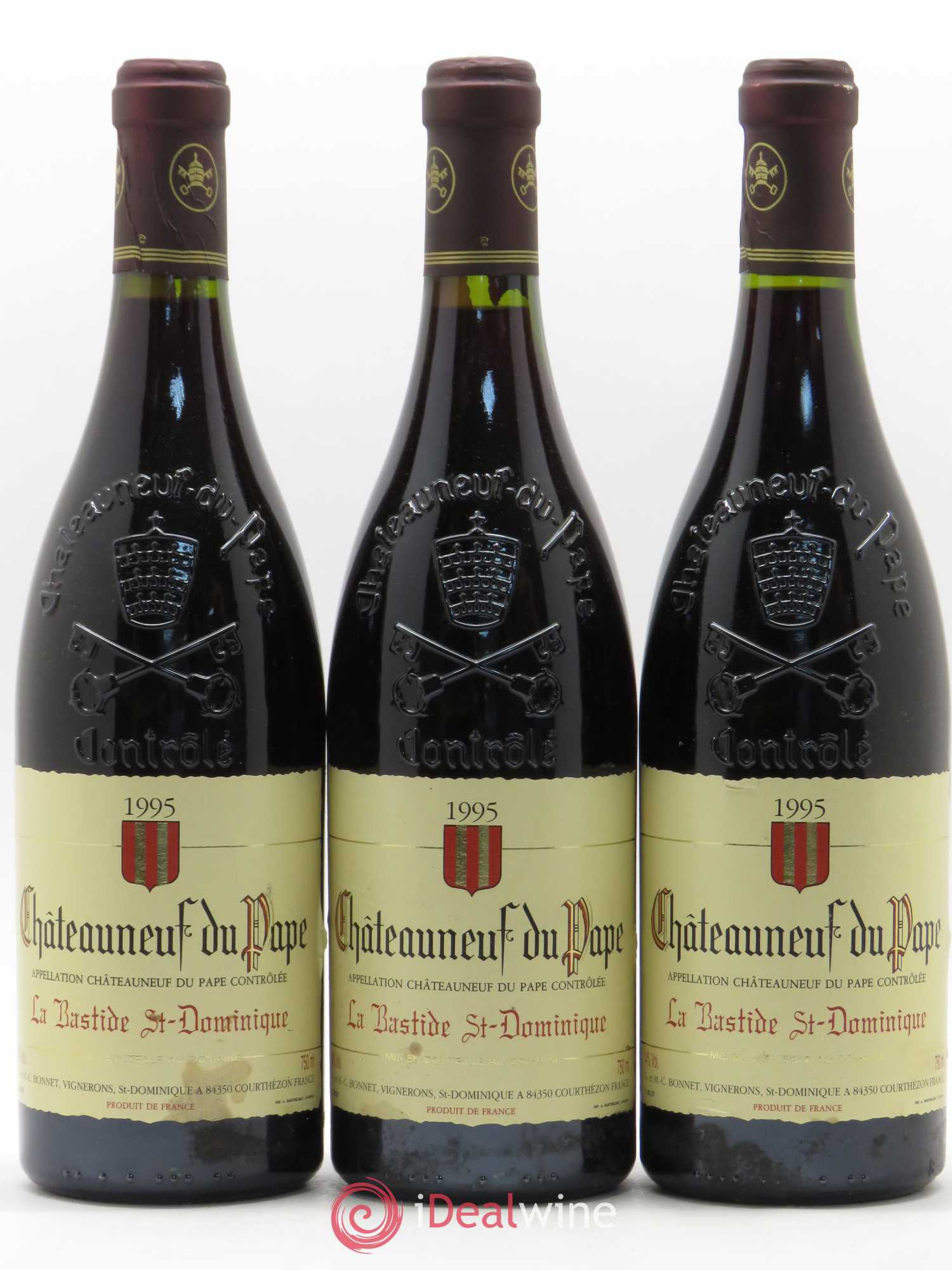 Châteauneuf-du-Pape La Bastide Saint Dominique 1995 - Posten von 3 Flaschen - 0