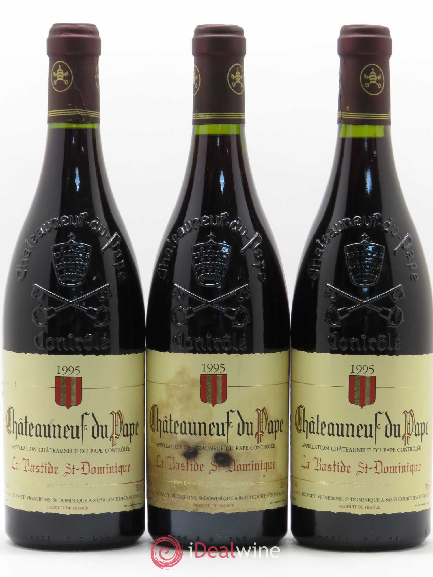 Châteauneuf-du-Pape La Bastide Saint Dominique 1995 - Posten von 3 Flaschen - 0