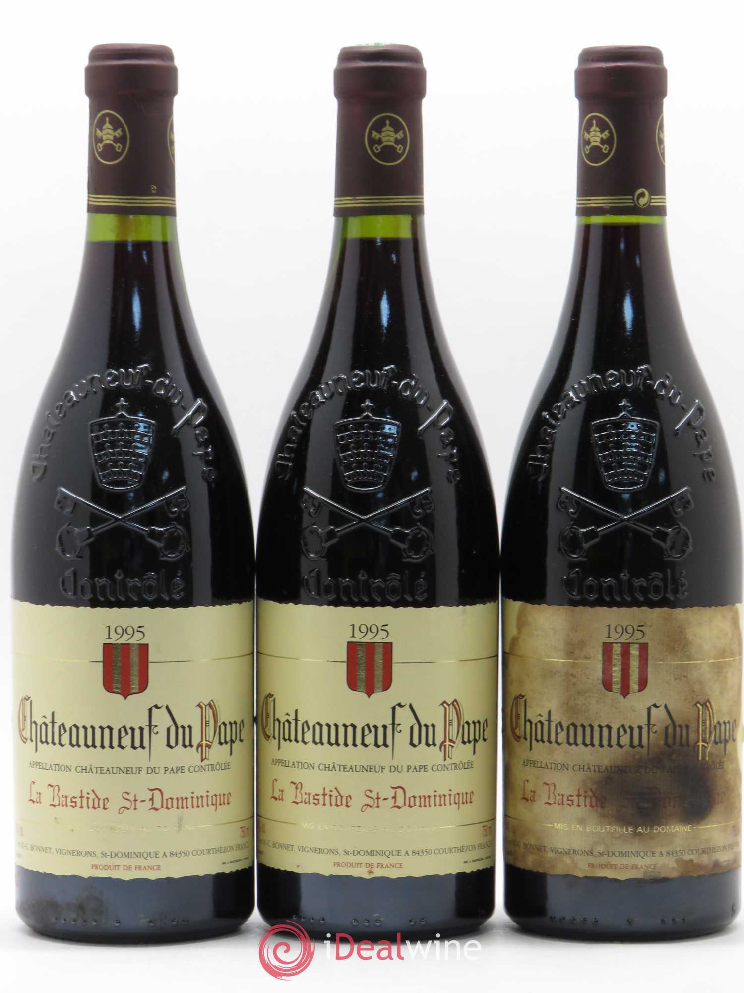 Châteauneuf-du-Pape La Bastide Saint Dominique 1995 - Posten von 3 Flaschen - 0