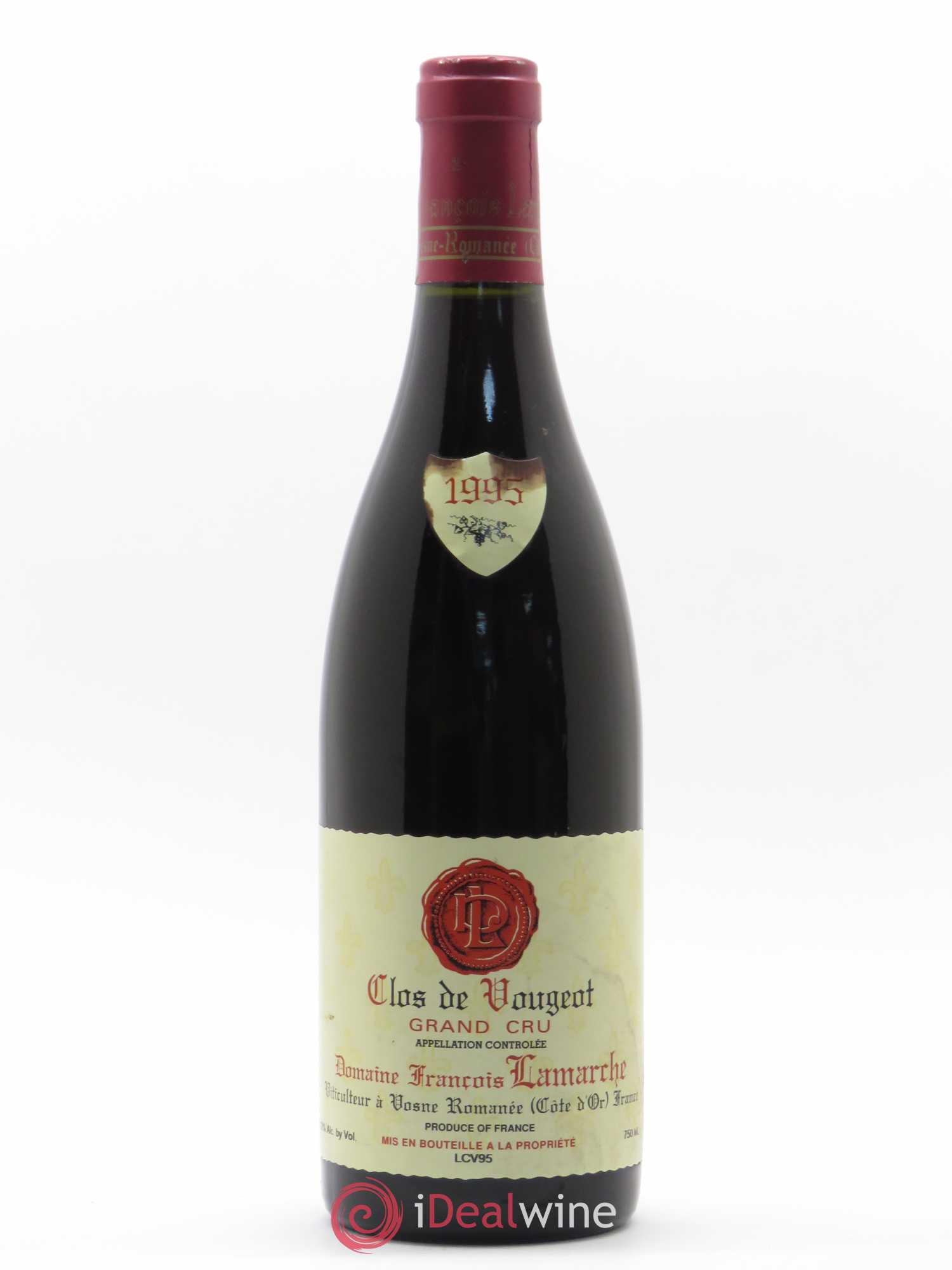 Clos de Vougeot Grand Cru Lamarche (Domaine) 1995 - Lot de 1 bouteille - 0