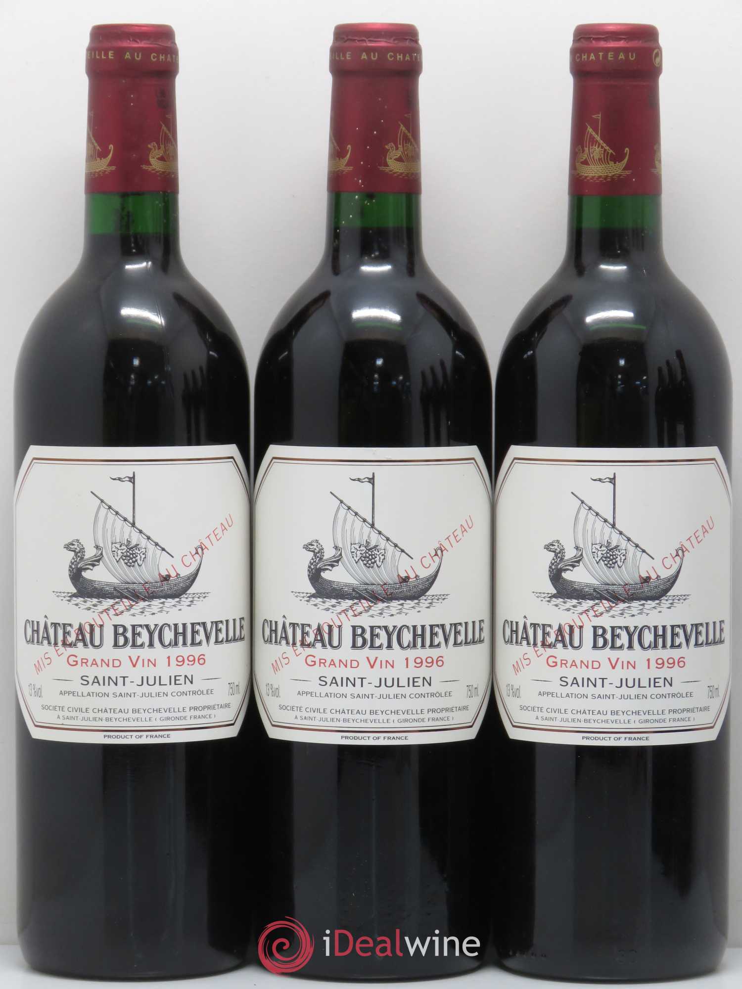 Château Beychevelle 4ème Grand Cru Classé 1996 - Lot de 6 bouteilles - 1