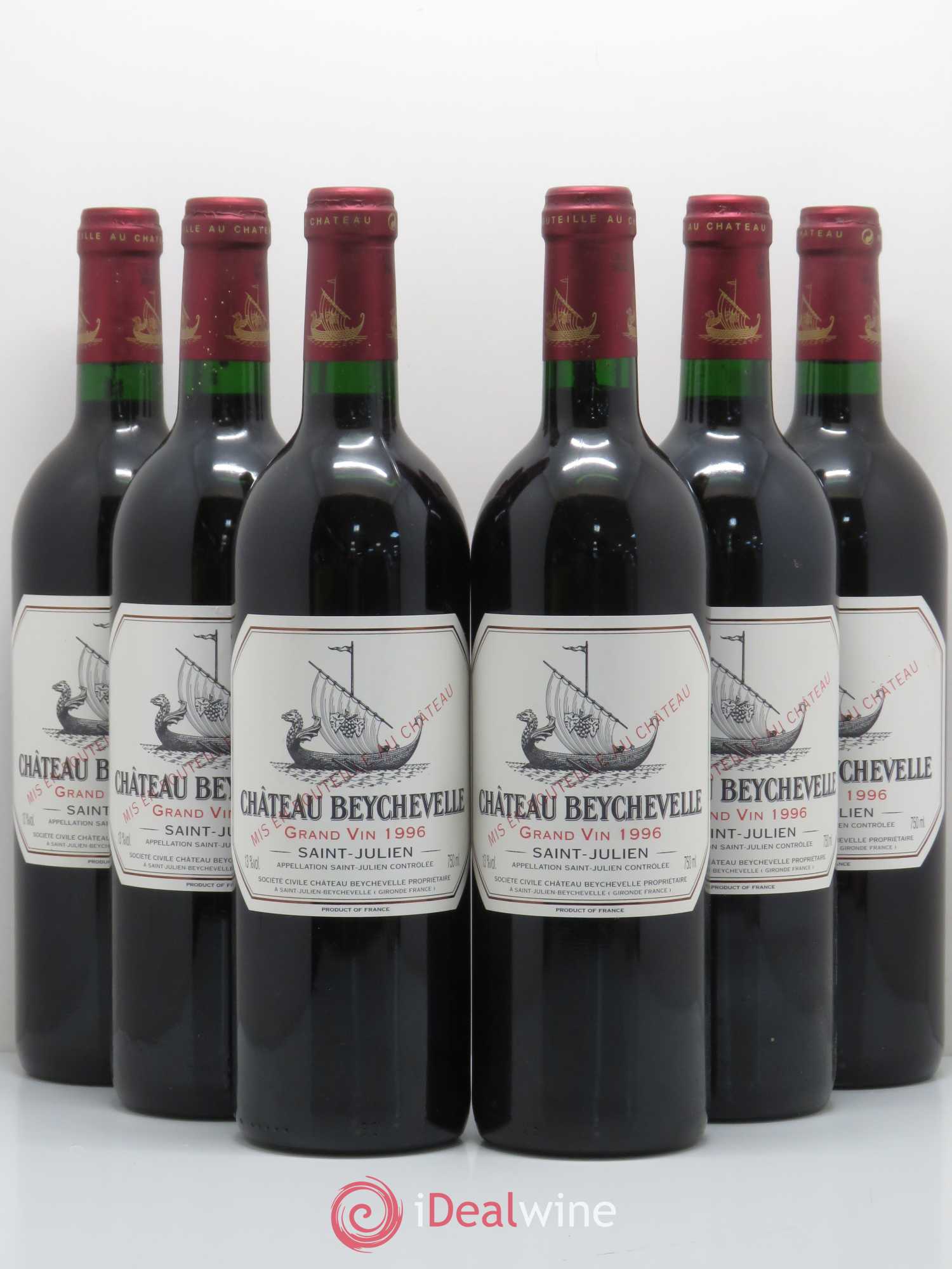 Château Beychevelle 4ème Grand Cru Classé 1996 - Lot de 6 bouteilles - 0