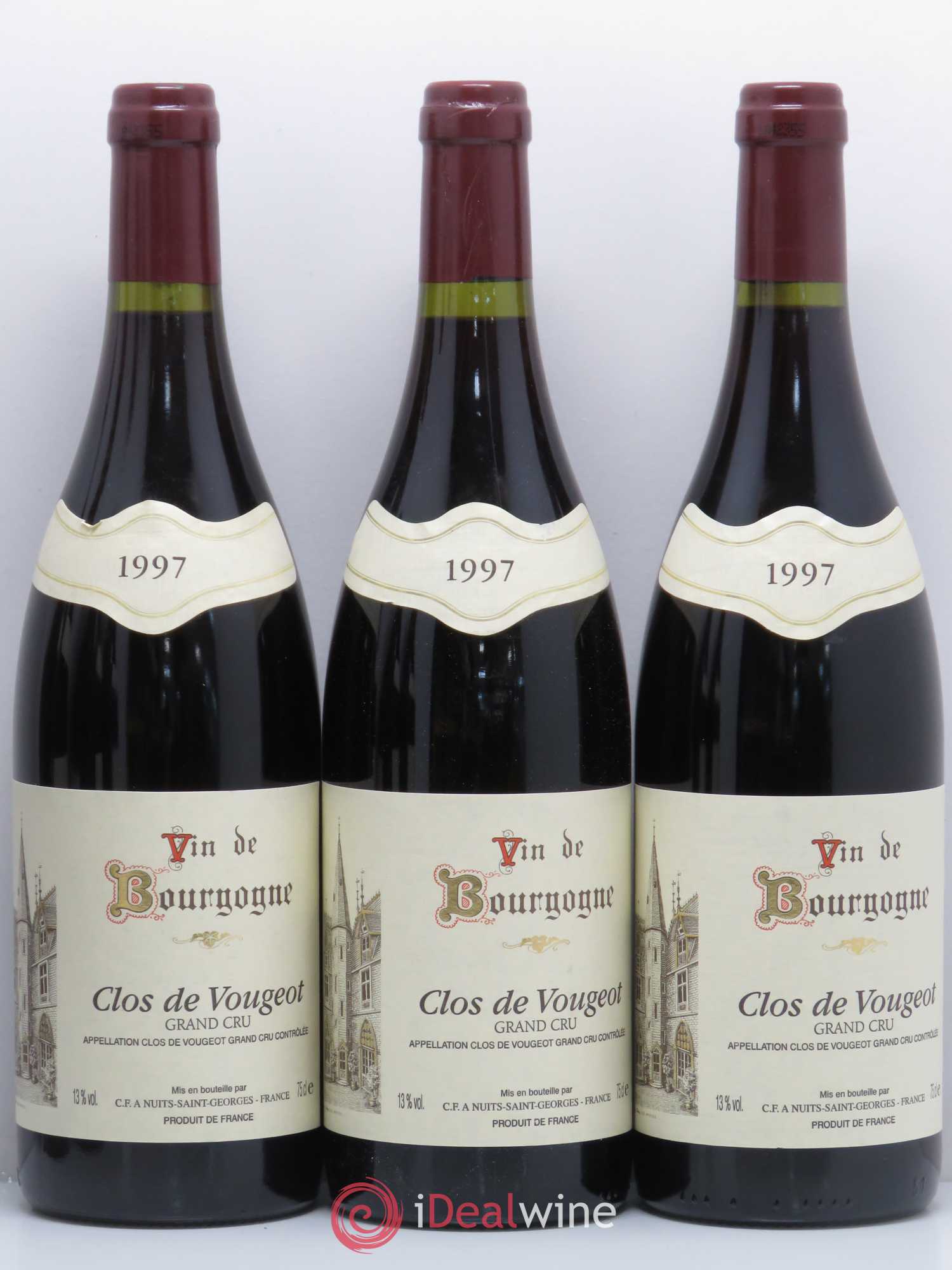 Clos de Vougeot Grand Cru C.F 1997 - Lot de 6 bouteilles - 1