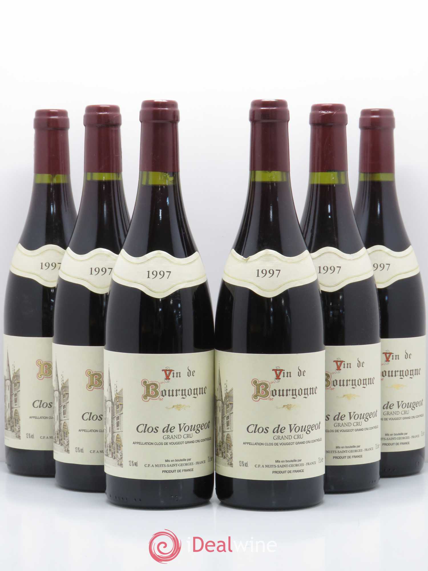 Clos de Vougeot Grand Cru C.F 1997 - Lot de 6 bouteilles - 0