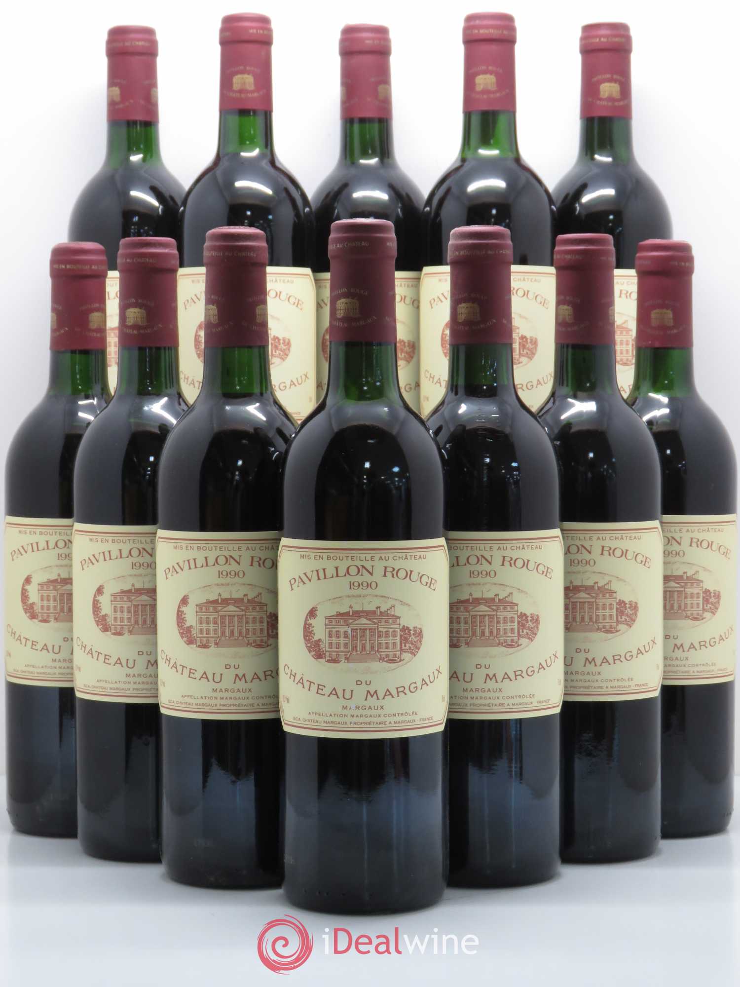 Pavillon Rouge du Château Margaux Second Vin 1990 - Lot de 12 bouteilles - 0