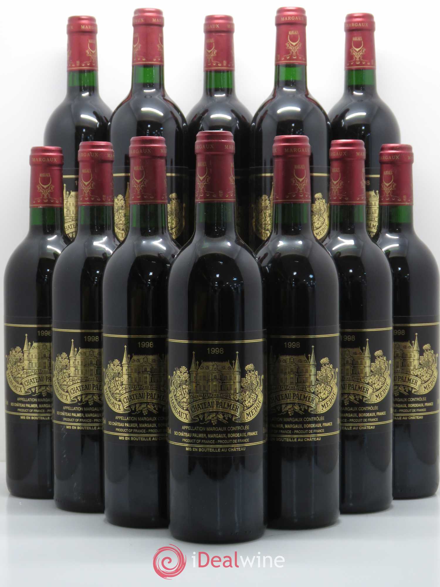 Château Palmer 3ème Grand Cru Classé 1998 - Lot de 12 bouteilles - 0
