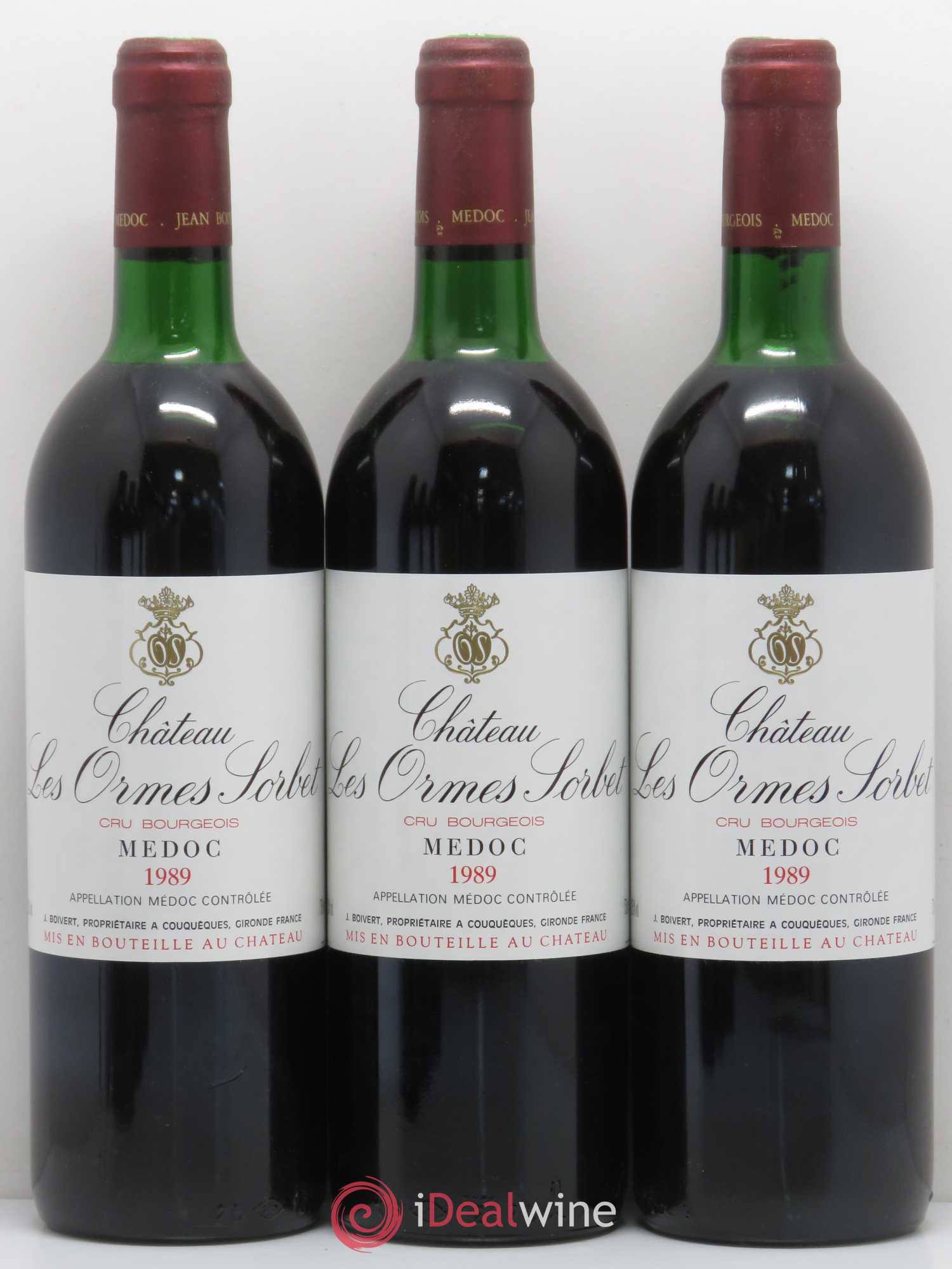 Château les Ormes Sorbet Cru Bourgeois 1989 - Lot de 12 bouteilles - 1