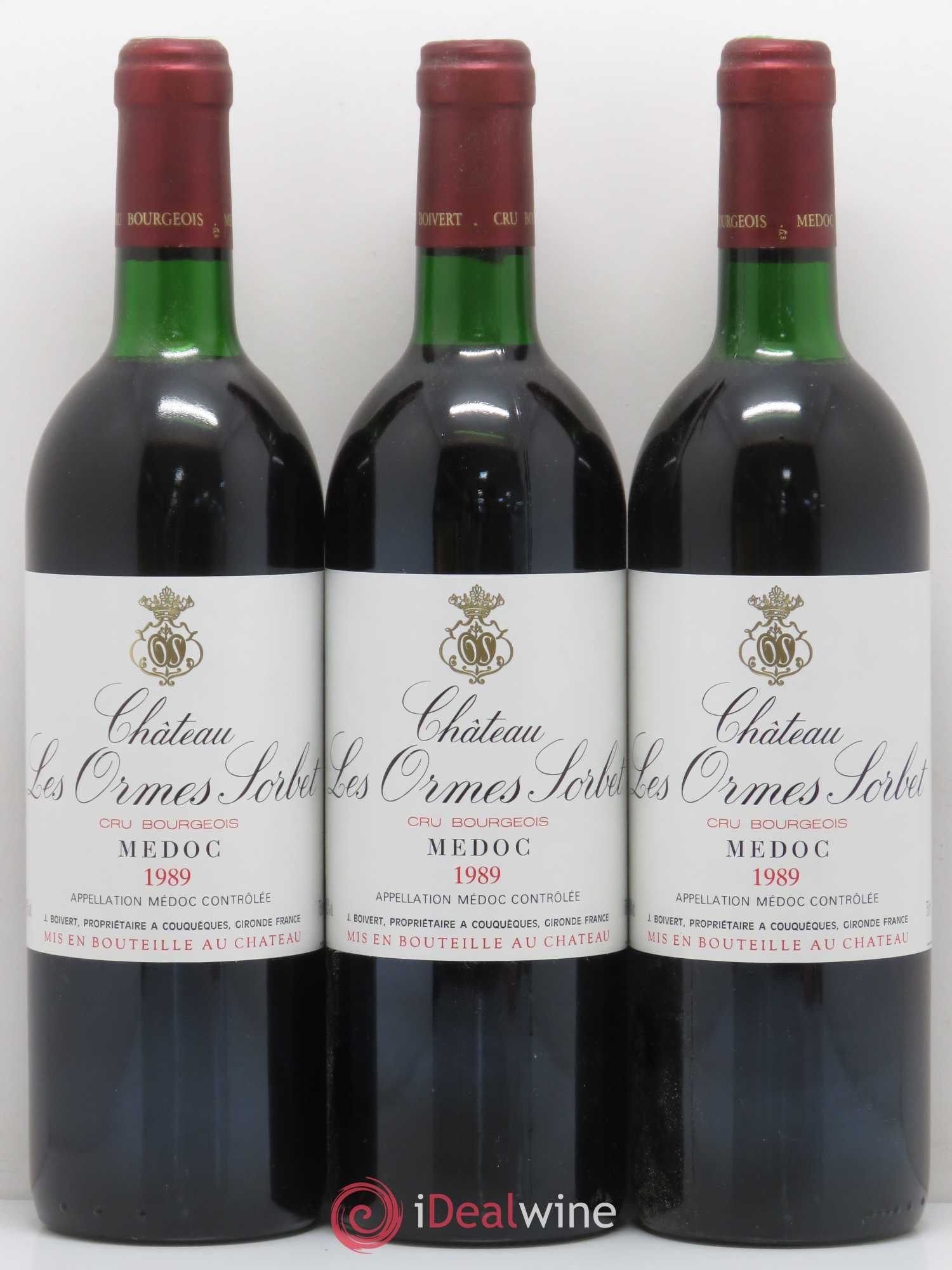 Château les Ormes Sorbet Cru Bourgeois 1989 - Lot de 12 bouteilles - 2