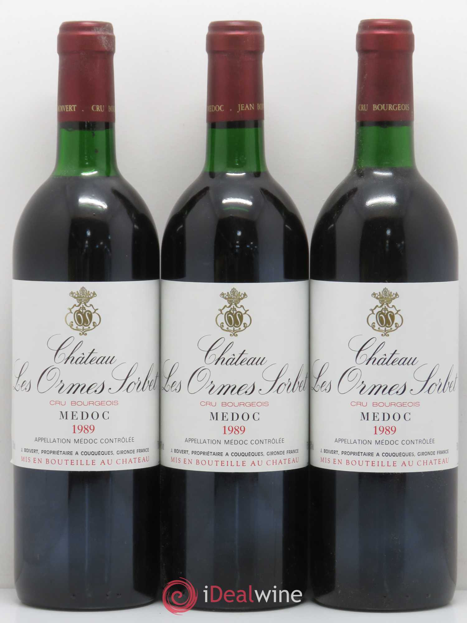 Château les Ormes Sorbet Cru Bourgeois 1989 - Lot de 12 bouteilles - 3