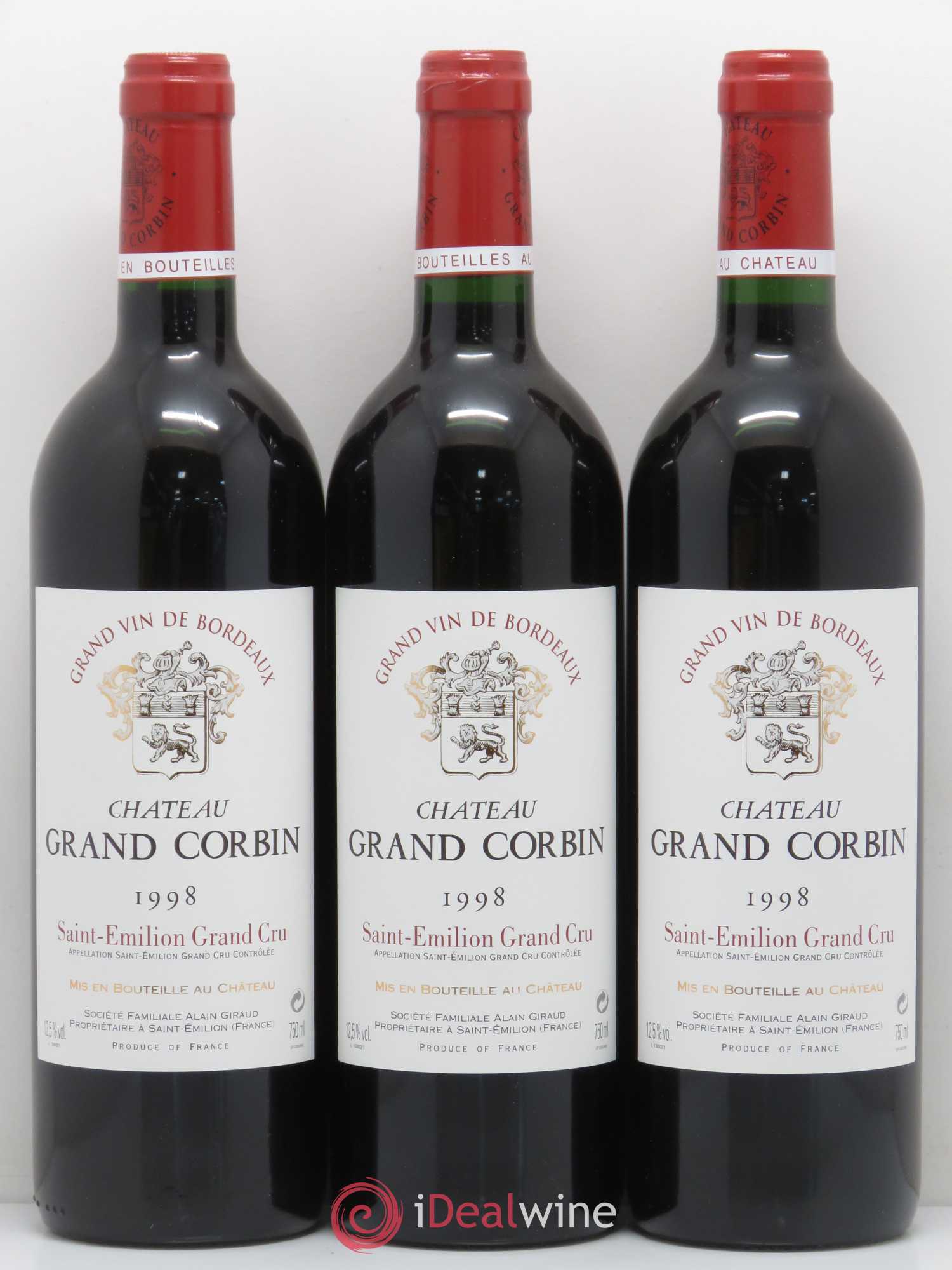 Château Grand Corbin Grand Cru Classé 1998 - Lot de 6 bouteilles - 2