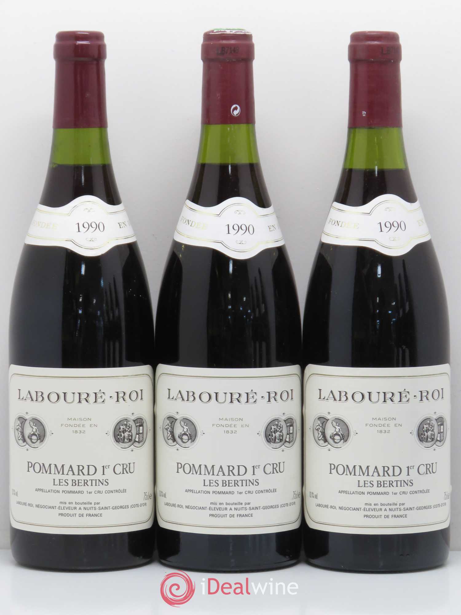 Pommard 1er Cru Les Bertins Laboure Roi 1990 - Posten von 6 Flaschen - 1