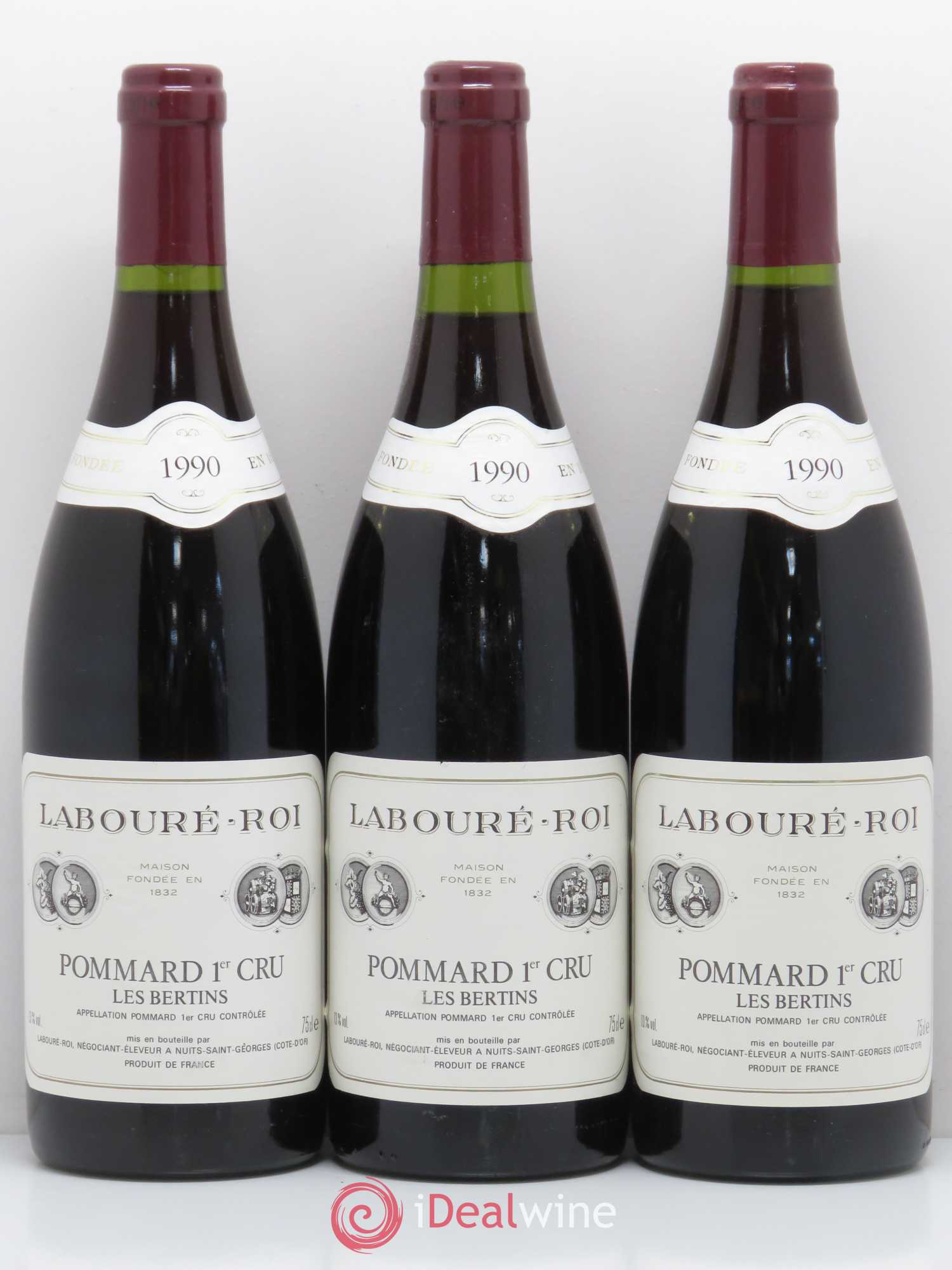 Pommard 1er Cru Les Bertins Laboure Roi 1990 - Posten von 6 Flaschen - 2