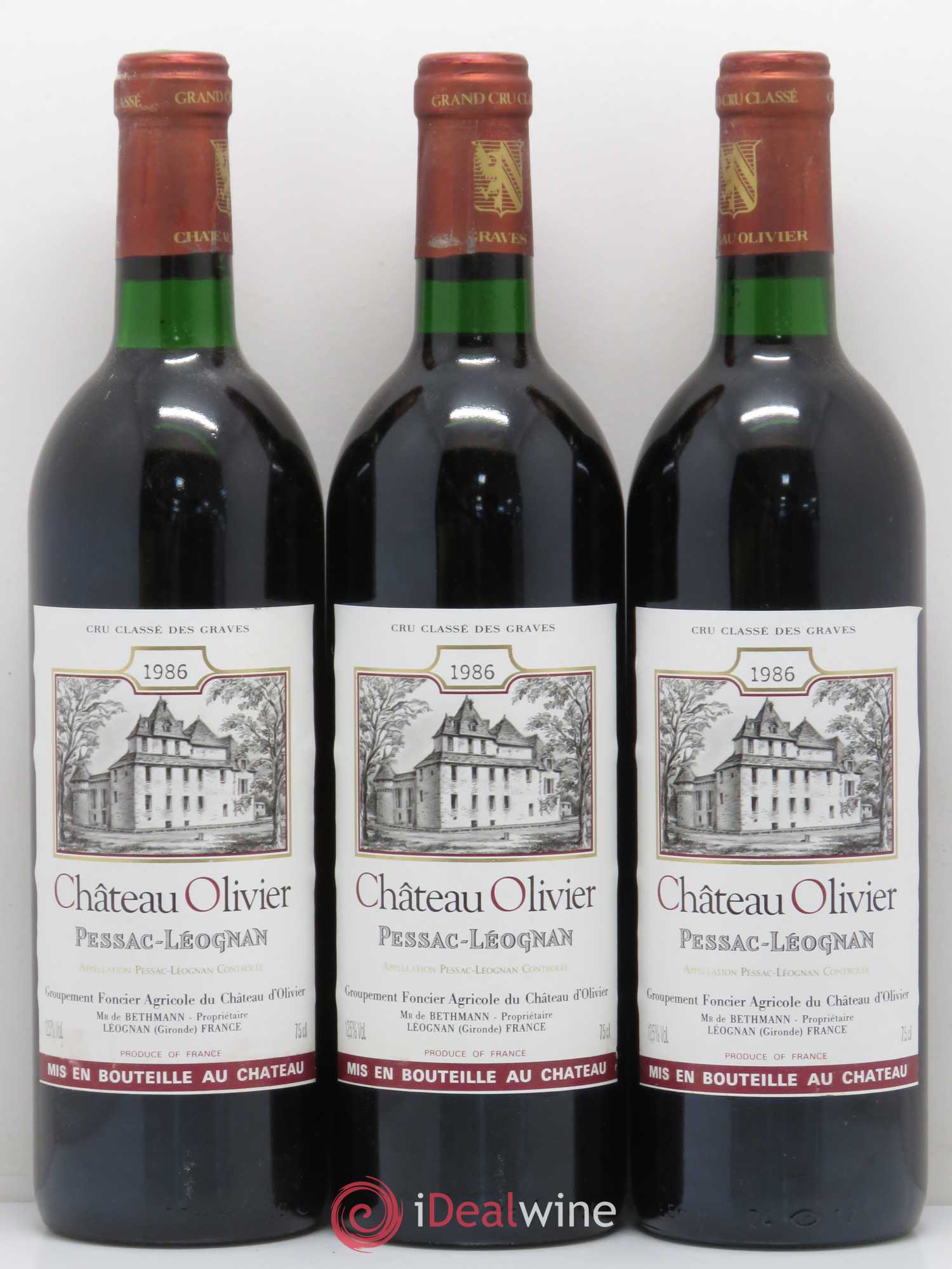 Château Olivier Cru Classé de Graves 1986 - Lot de 12 bouteilles - 4