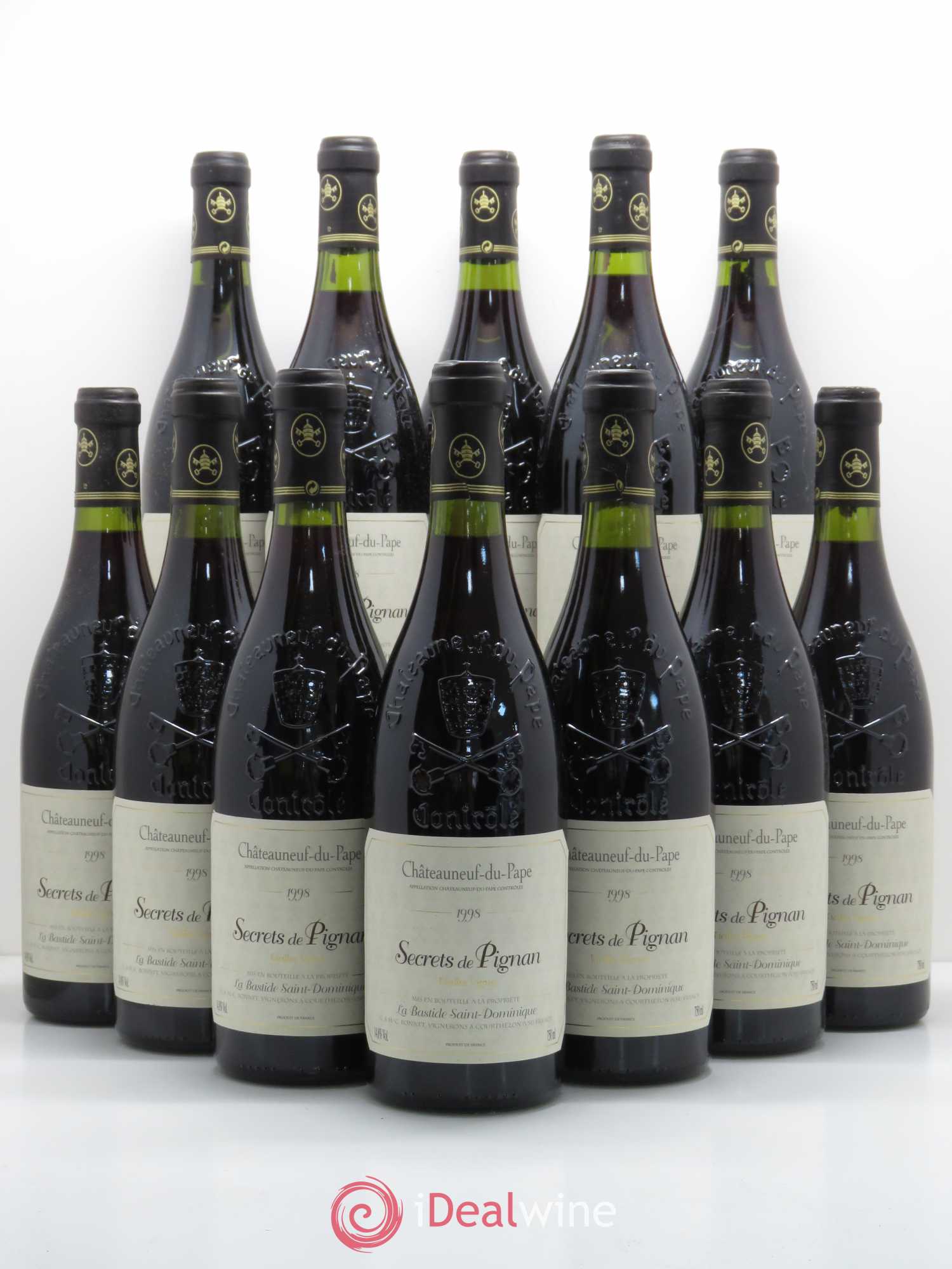 Châteauneuf-du-Pape La Bastide Saint Dominique secrets de pignan 1998 - Posten von 12 Flaschen - 0