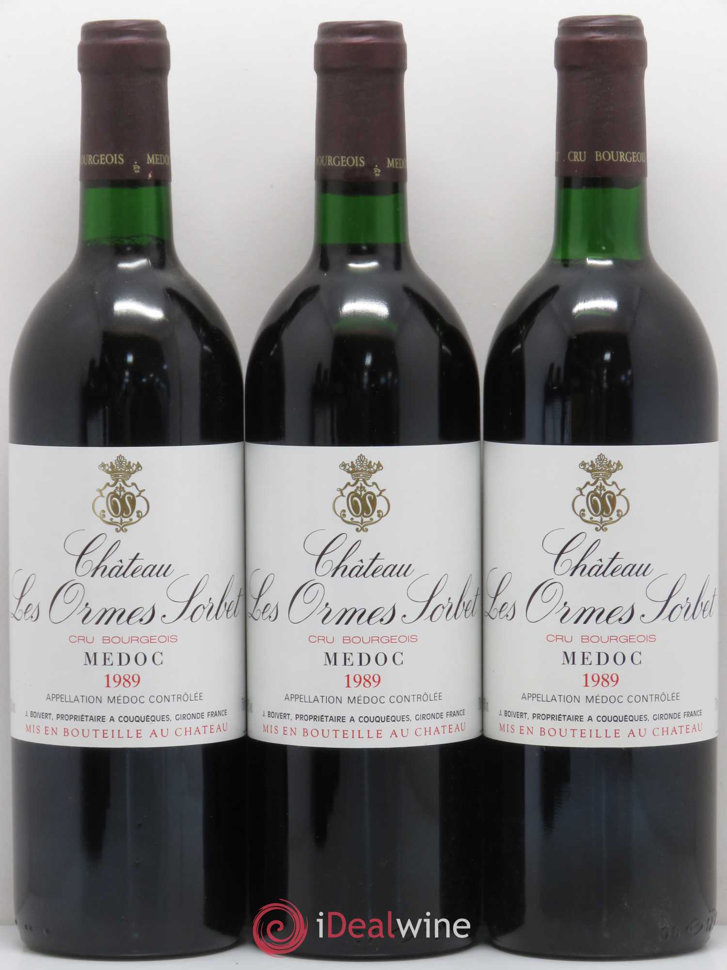Château les Ormes Sorbet Cru Bourgeois 1989 - Lot de 12 bouteilles - 1