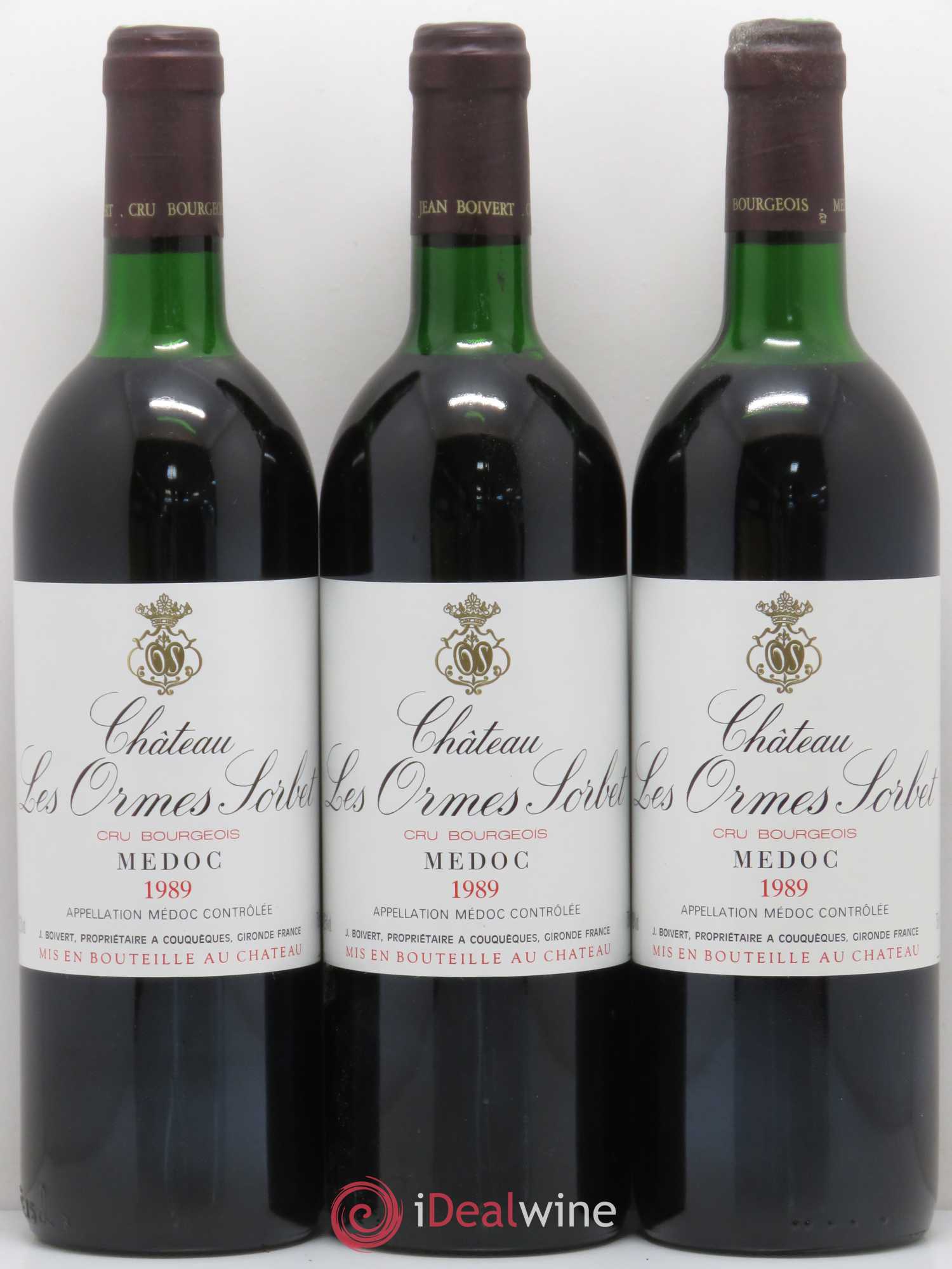 Château les Ormes Sorbet Cru Bourgeois 1989 - Lot de 12 bouteilles - 2