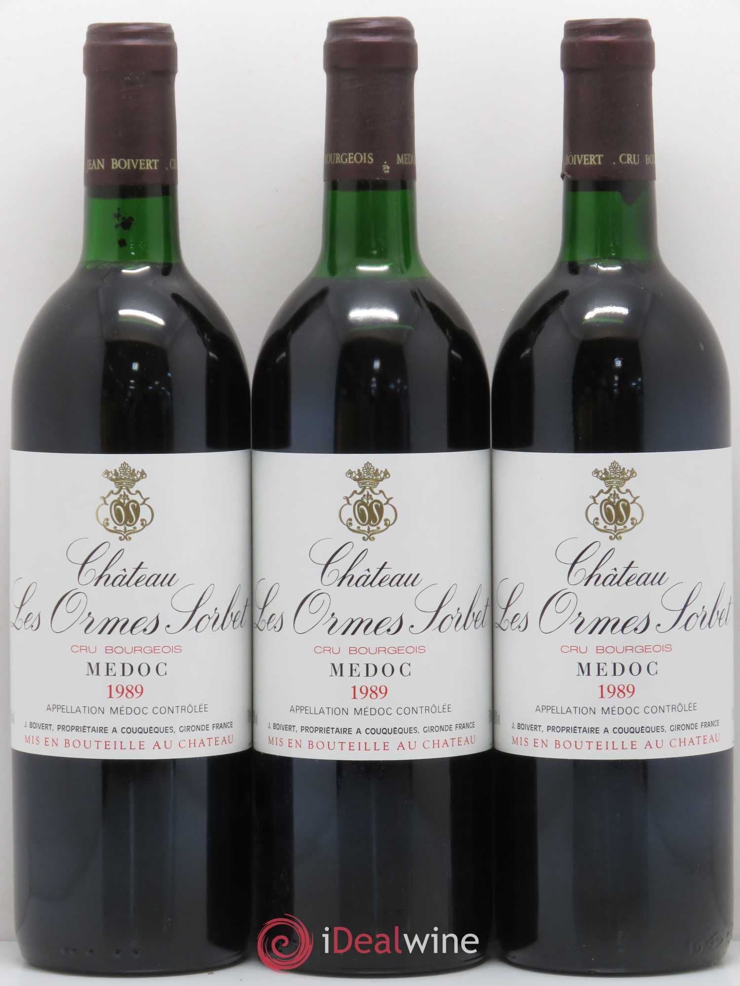 Château les Ormes Sorbet Cru Bourgeois 1989 - Lot de 12 bouteilles - 3