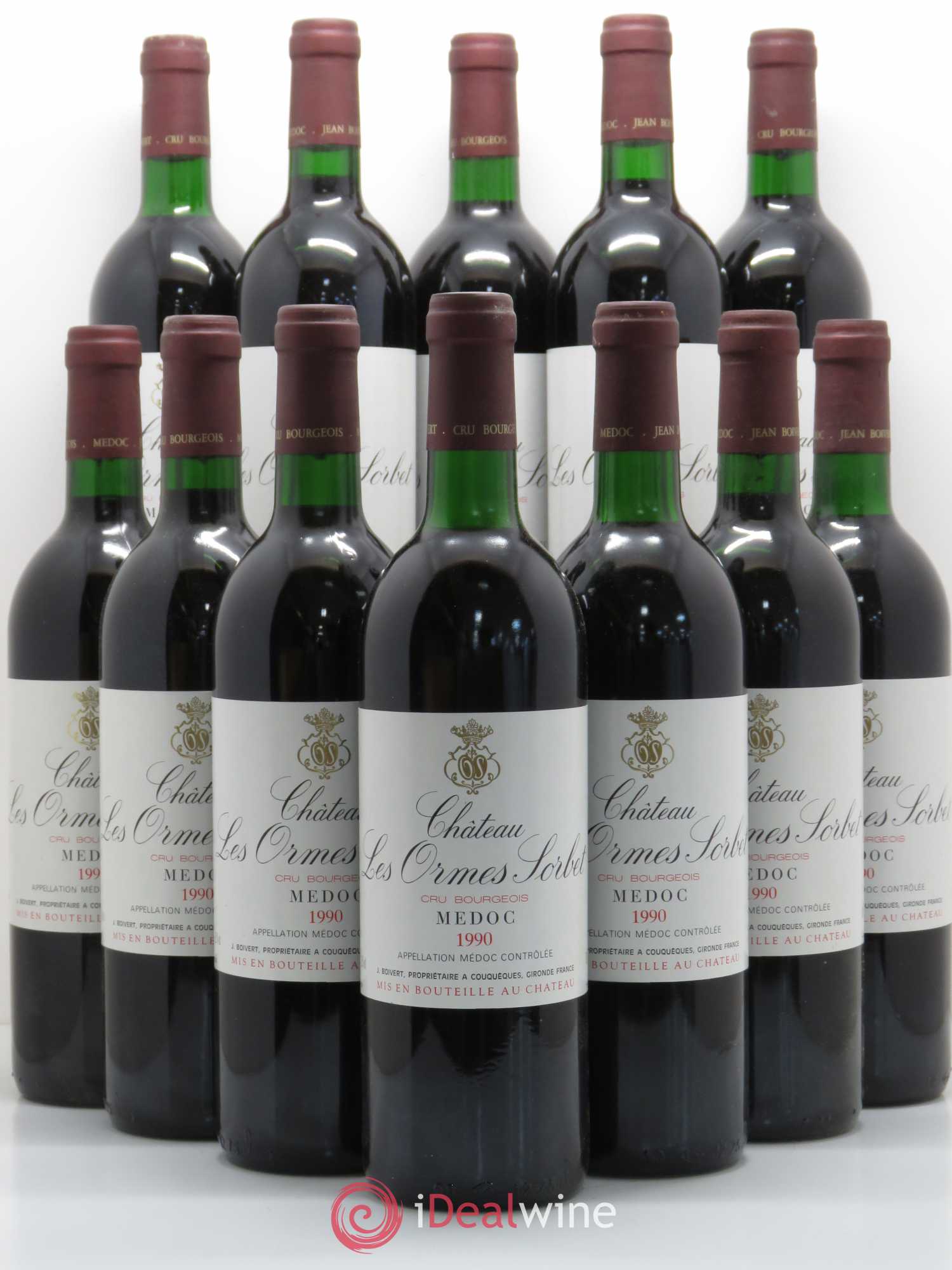 Château les Ormes Sorbet Cru Bourgeois 1990 - Lot de 12 bouteilles - 0
