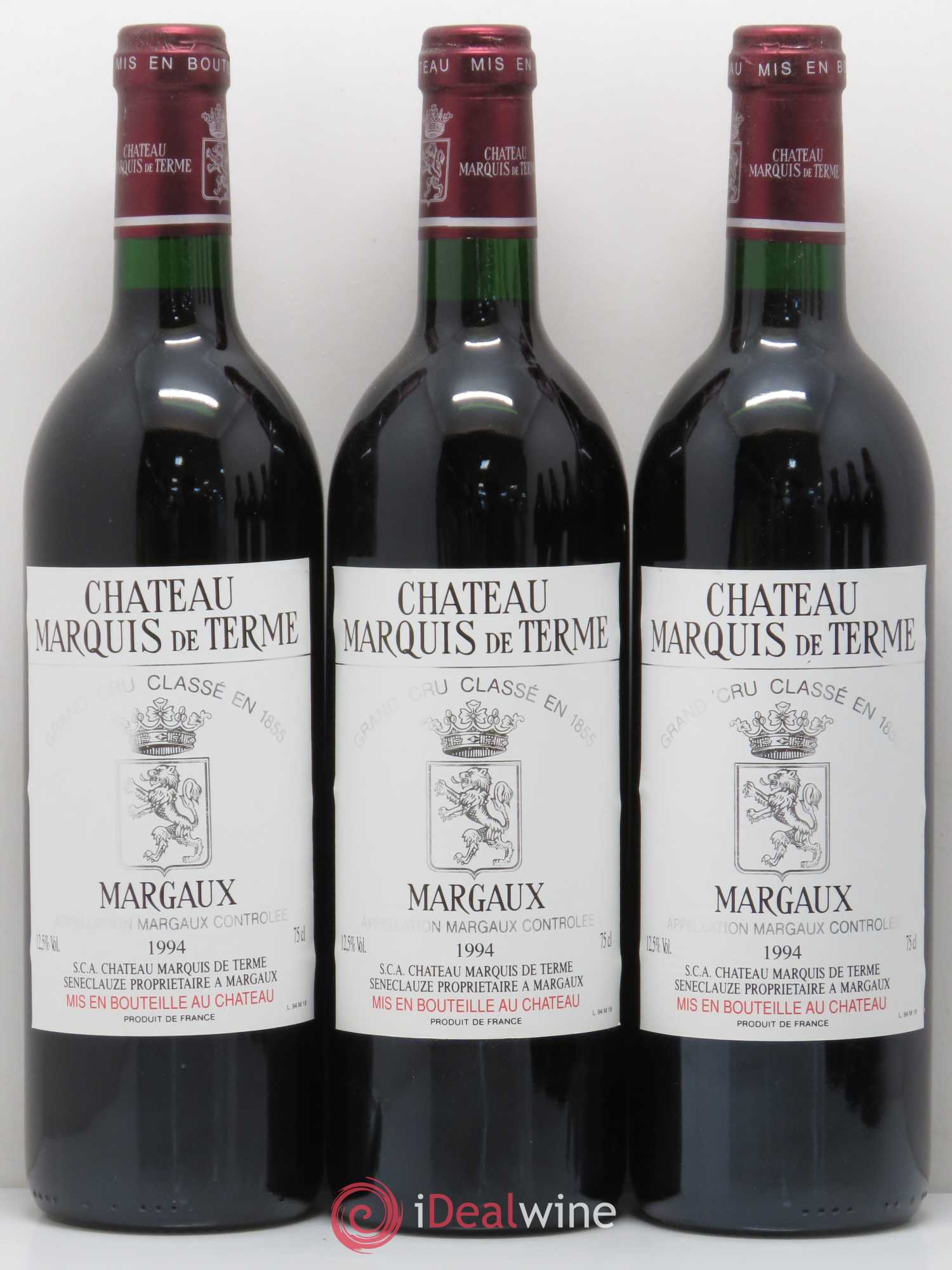 Château Marquis de Terme 4ème Grand Cru Classé 1994 - Lot de 6 bouteilles - 1