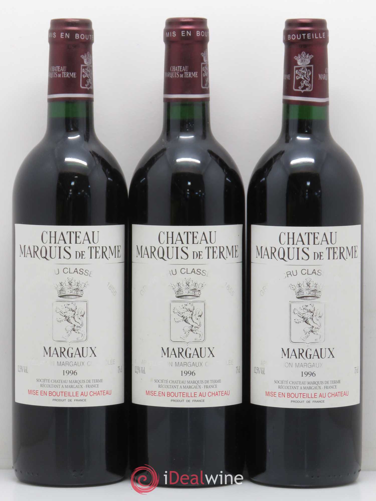 Château Marquis de Terme 4ème Grand Cru Classé 1996 - Lot de 6 bouteilles - 2