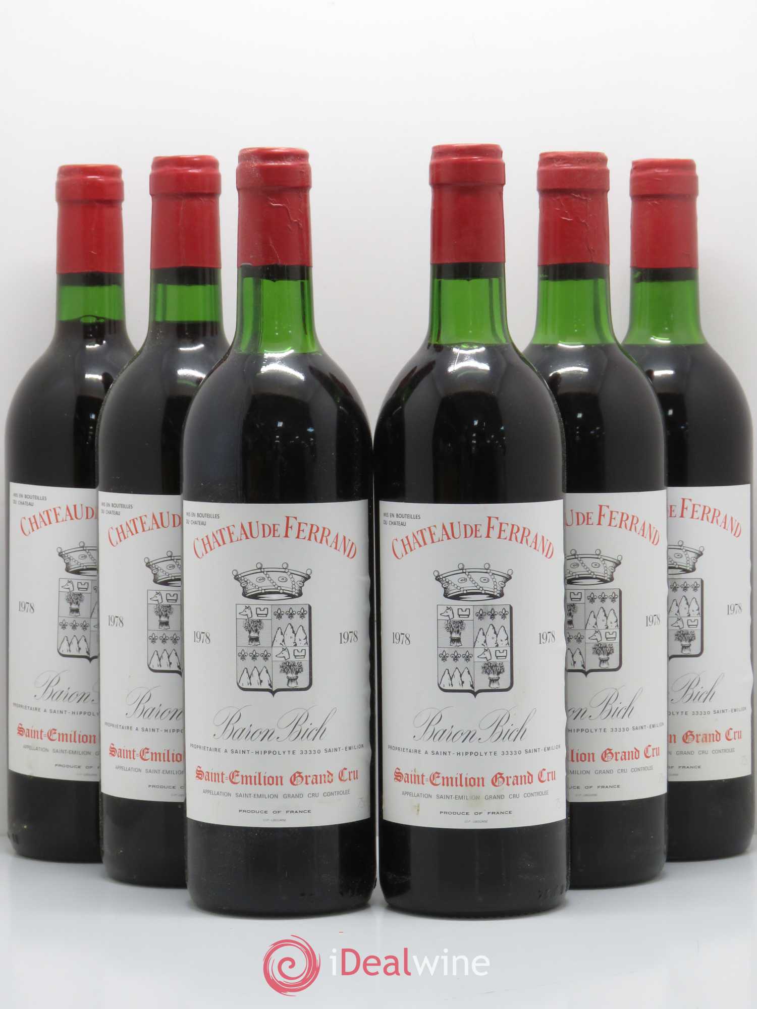 Château de Ferrand Grand Cru Classé 1978 - Lot de 6 bouteilles - 0