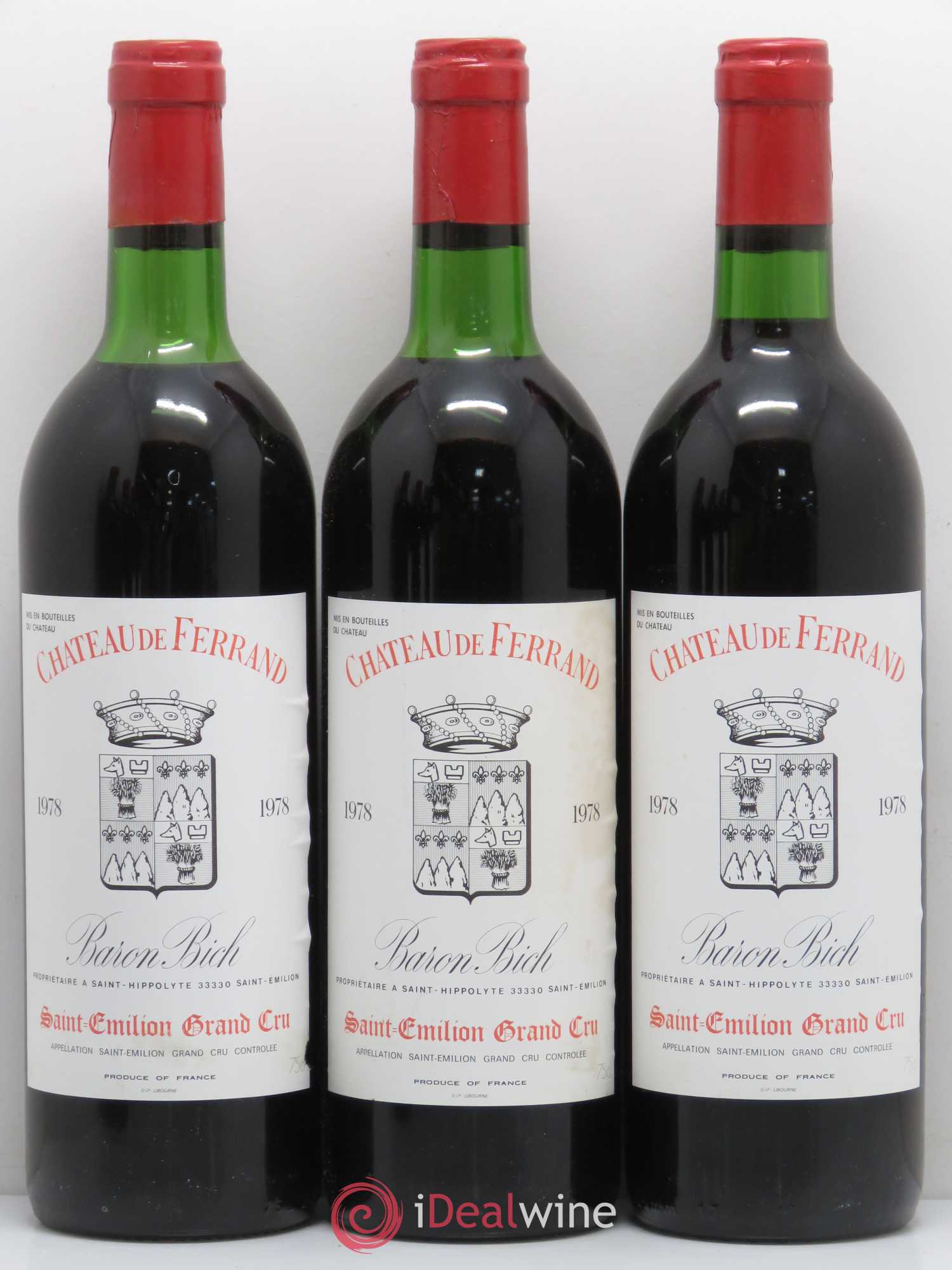 Château de Ferrand Grand Cru Classé (sans prix de réserve) 1978 - Lot de 12 bouteilles - 1