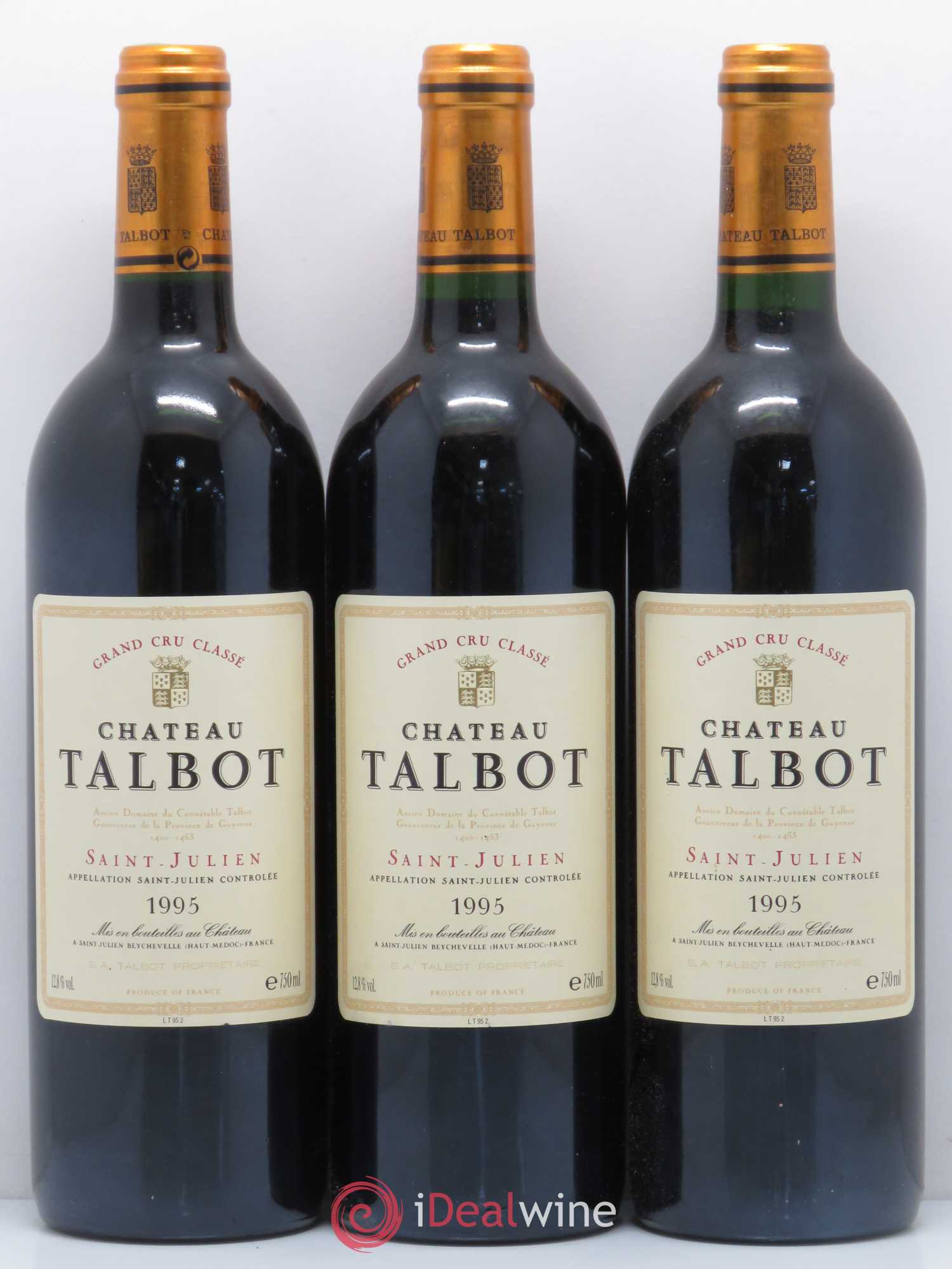 Château Talbot 4ème Grand Cru Classé 1995 - Lot de 6 bouteilles - 2