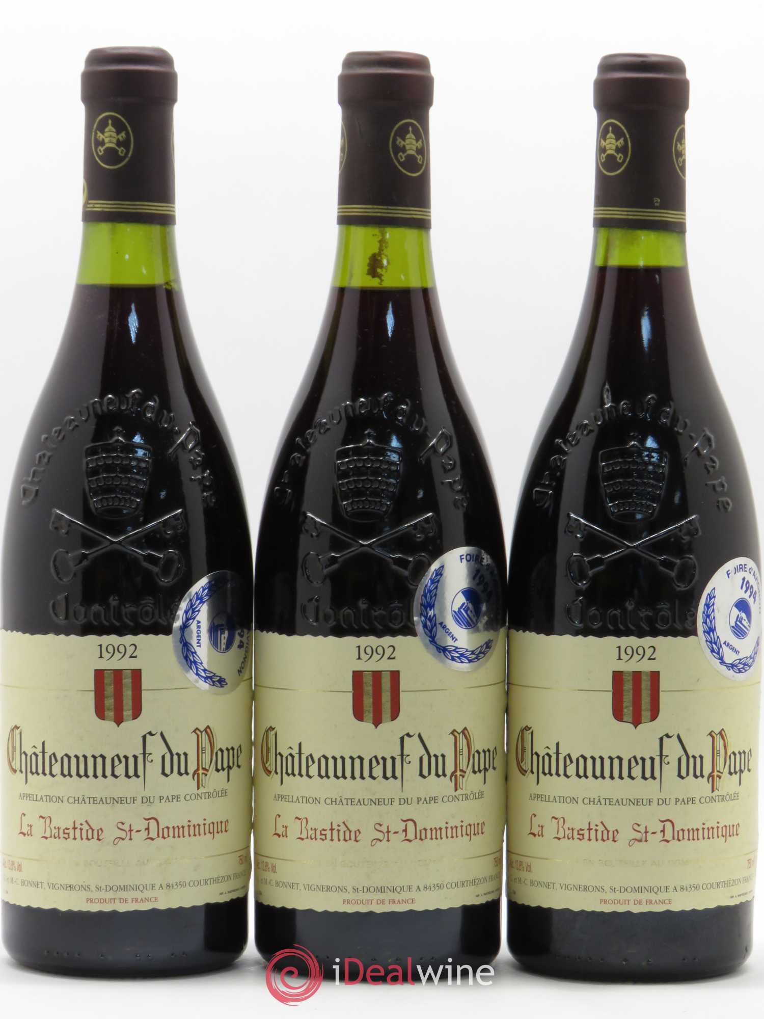 Châteauneuf-du-Pape La Bastide Saint Dominique 1992 - Posten von 3 Flaschen - 0