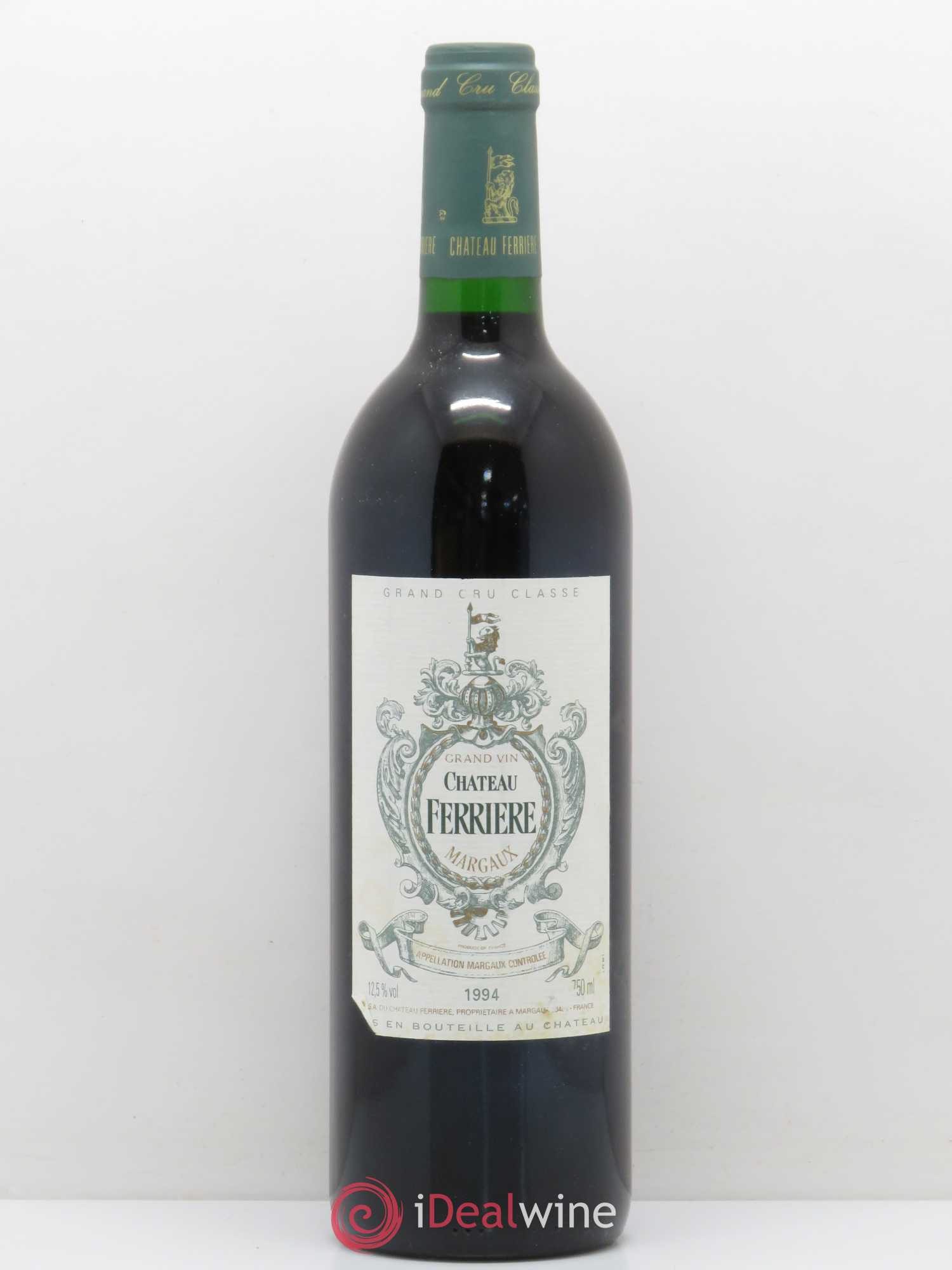 Château Ferrière 3ème Grand Cru Classé 1994 - Lot de 1 bouteille - 0