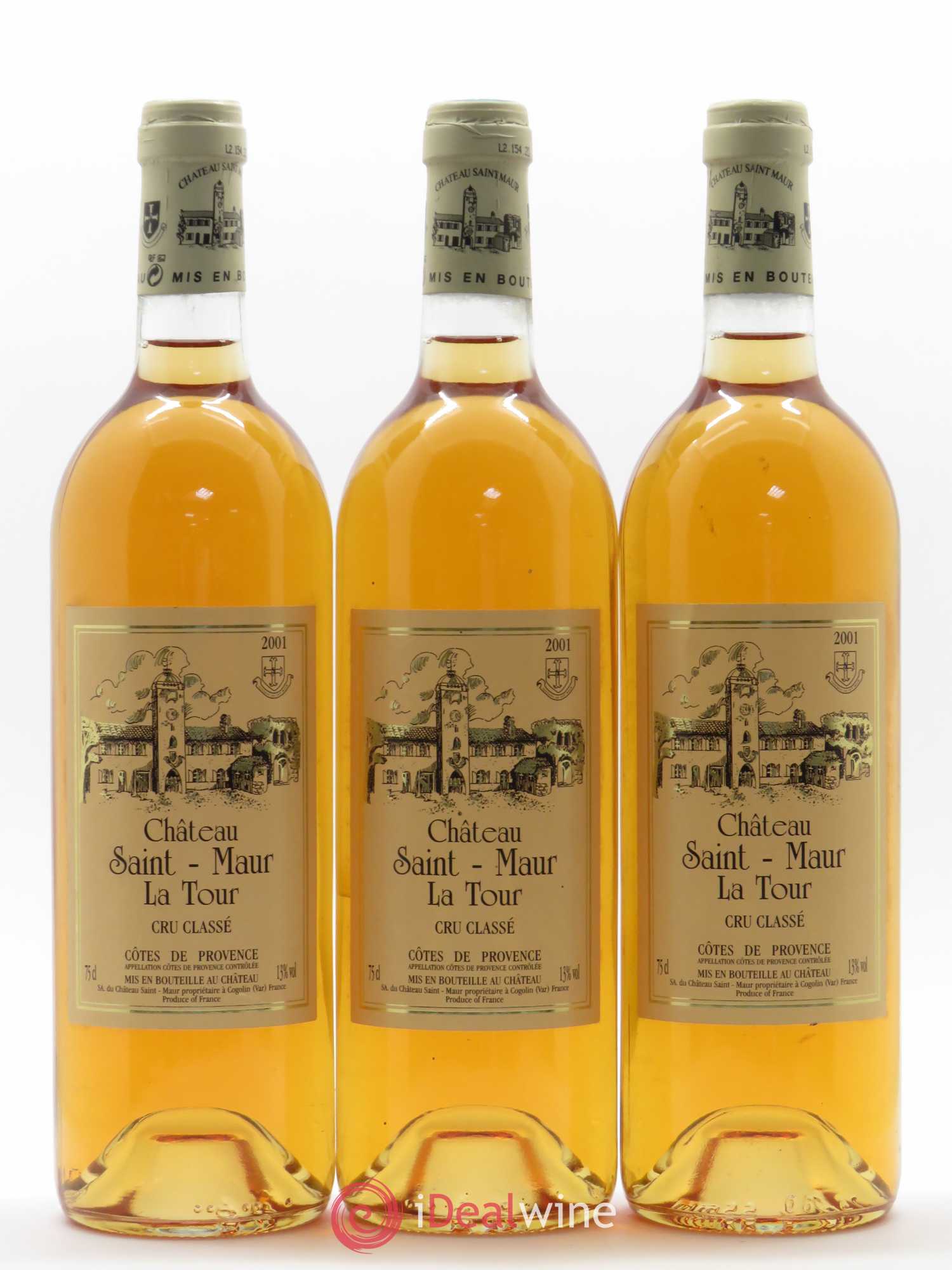 Côtes de Provence La Tour Château Saint Maur (sans prix de réserve) 2000 - Posten von 3 Flaschen - 0