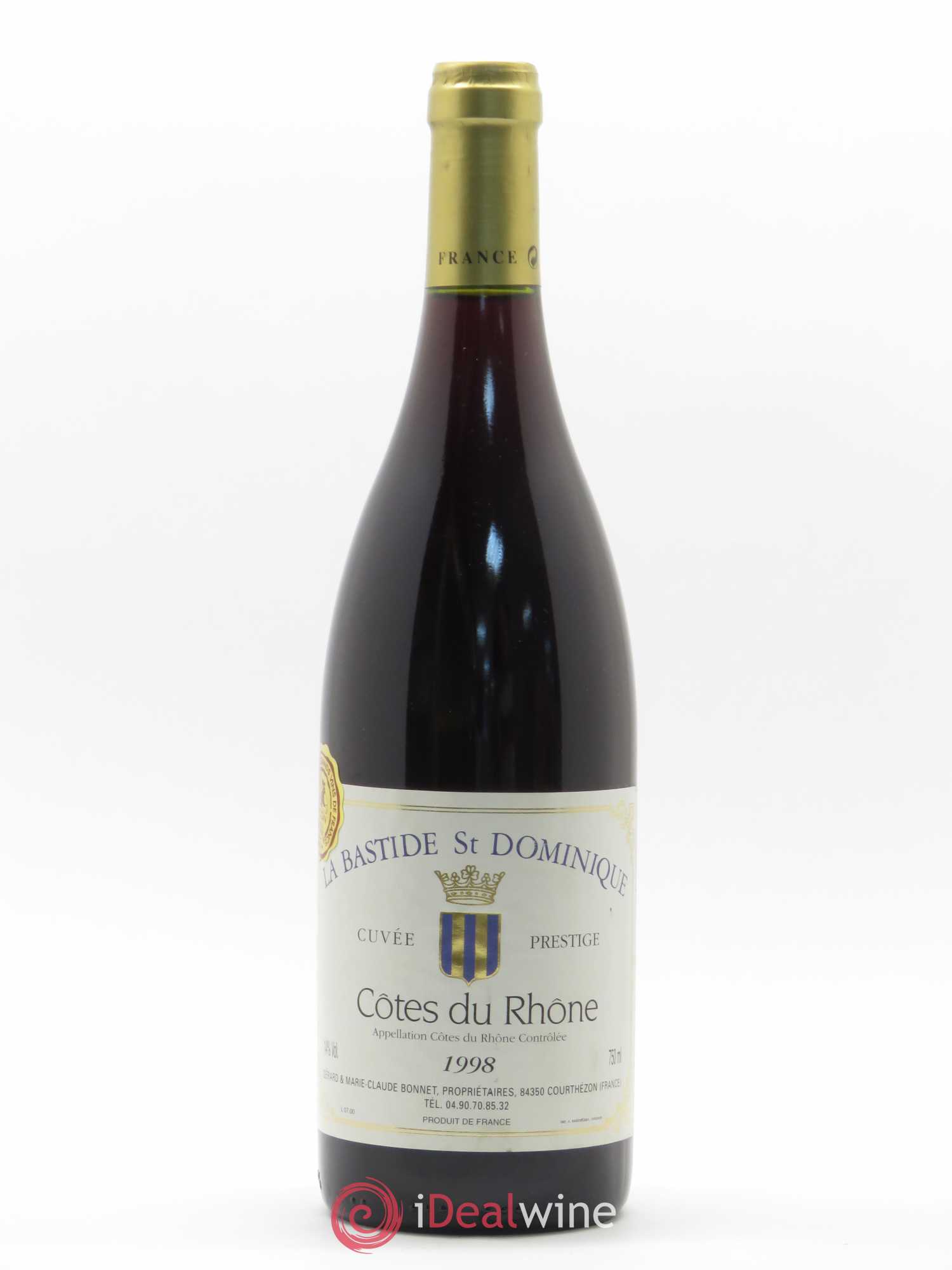 Côtes-du-Rhône cuvée Prestige La Bastide Saint Dominique 1998 - Posten von 1 Flasche - 0