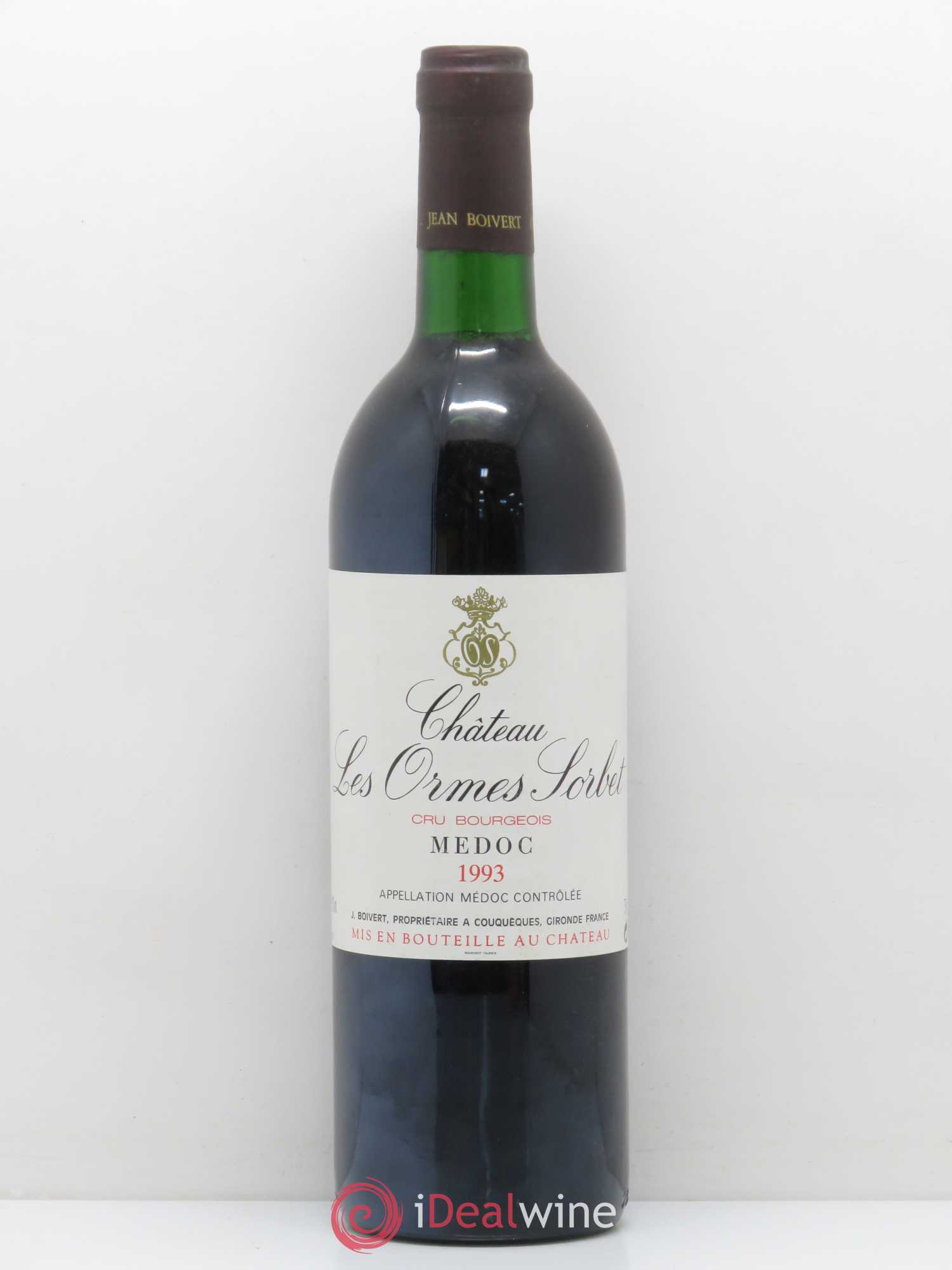 Château les Ormes Sorbet Cru Bourgeois 1993 - Lot de 1 bouteille - 0