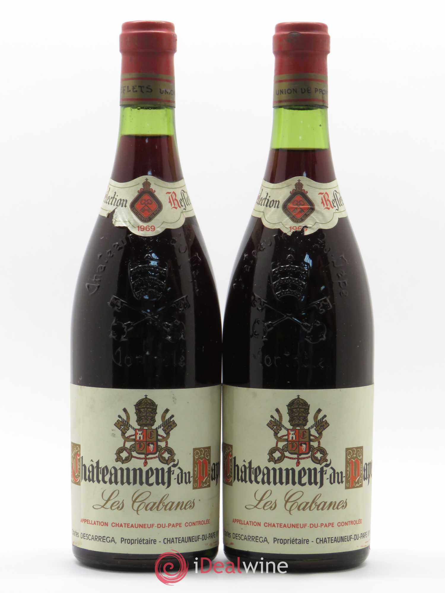 Châteauneuf-du-Pape Les Cabanes Selection Reflets 1969 - Lot de 2 bouteilles - 0