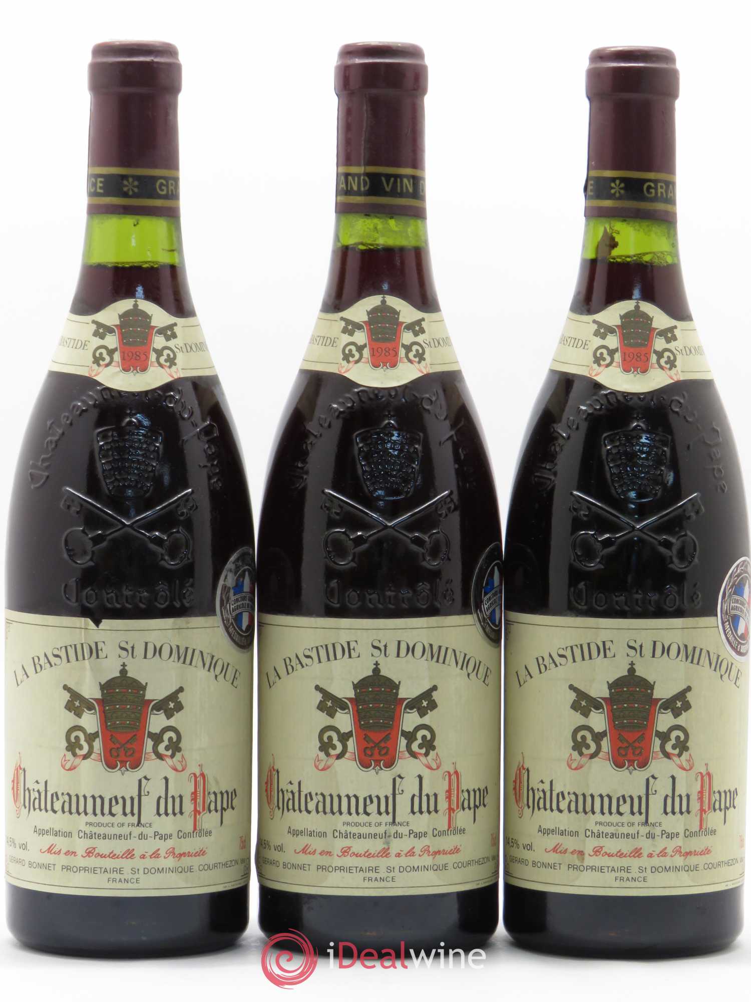 Châteauneuf-du-Pape La Bastide Saint Dominique 1985 - Posten von 3 Flaschen - 0